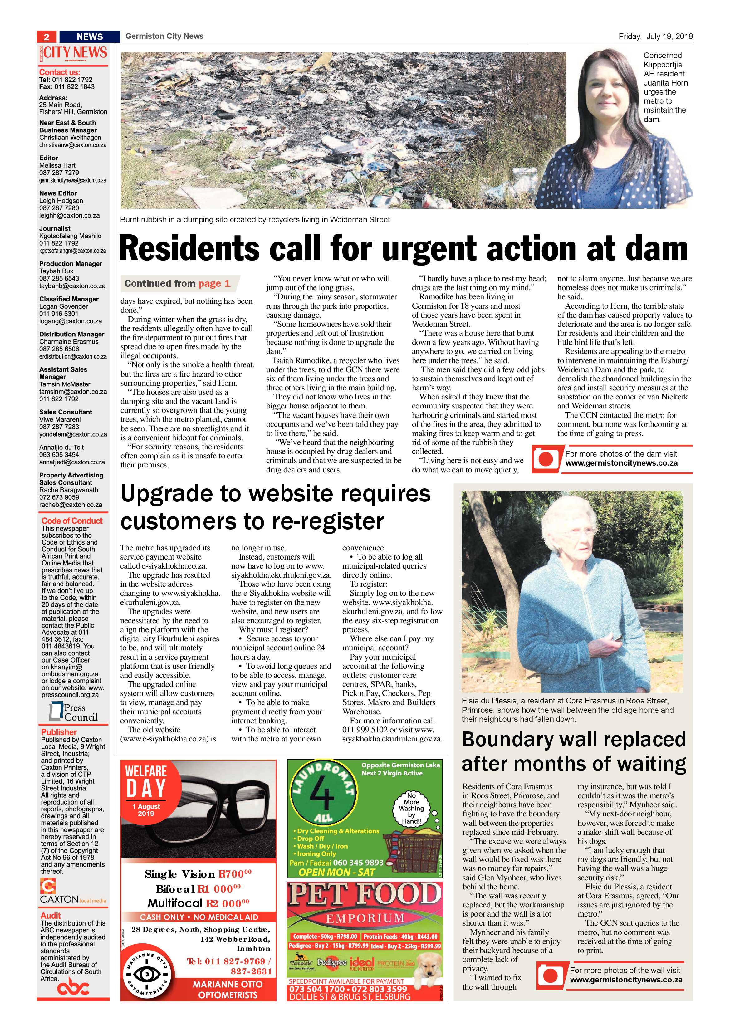 Germiston City News 17 July 2019 page 2