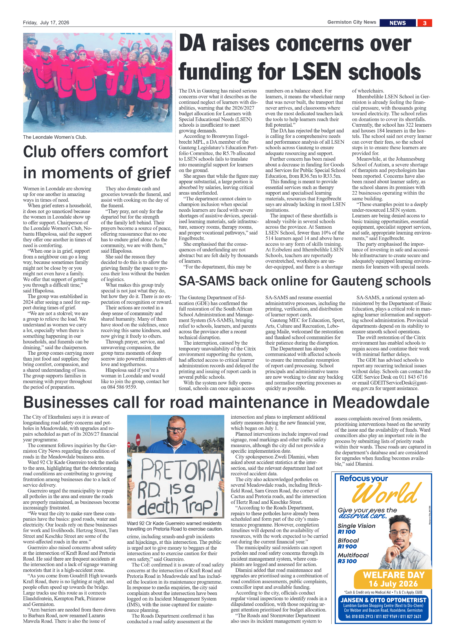 Germiston City News 17 July 2026 page 3