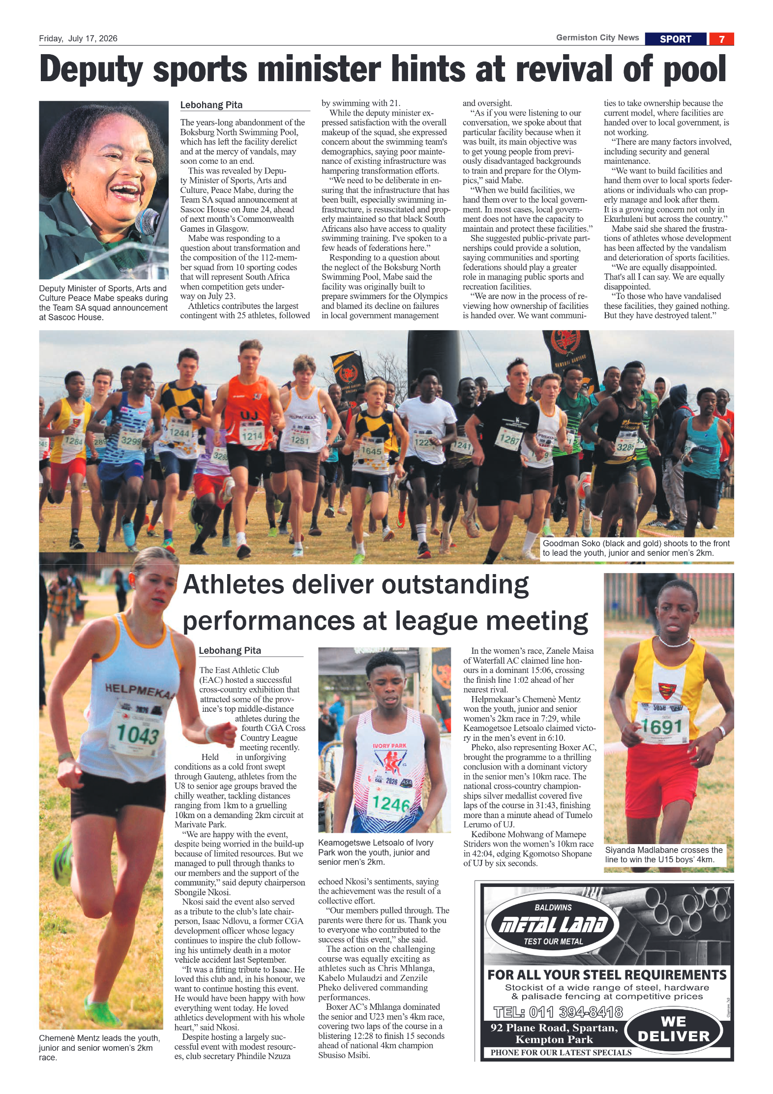 Germiston City News 17 July 2026 page 7