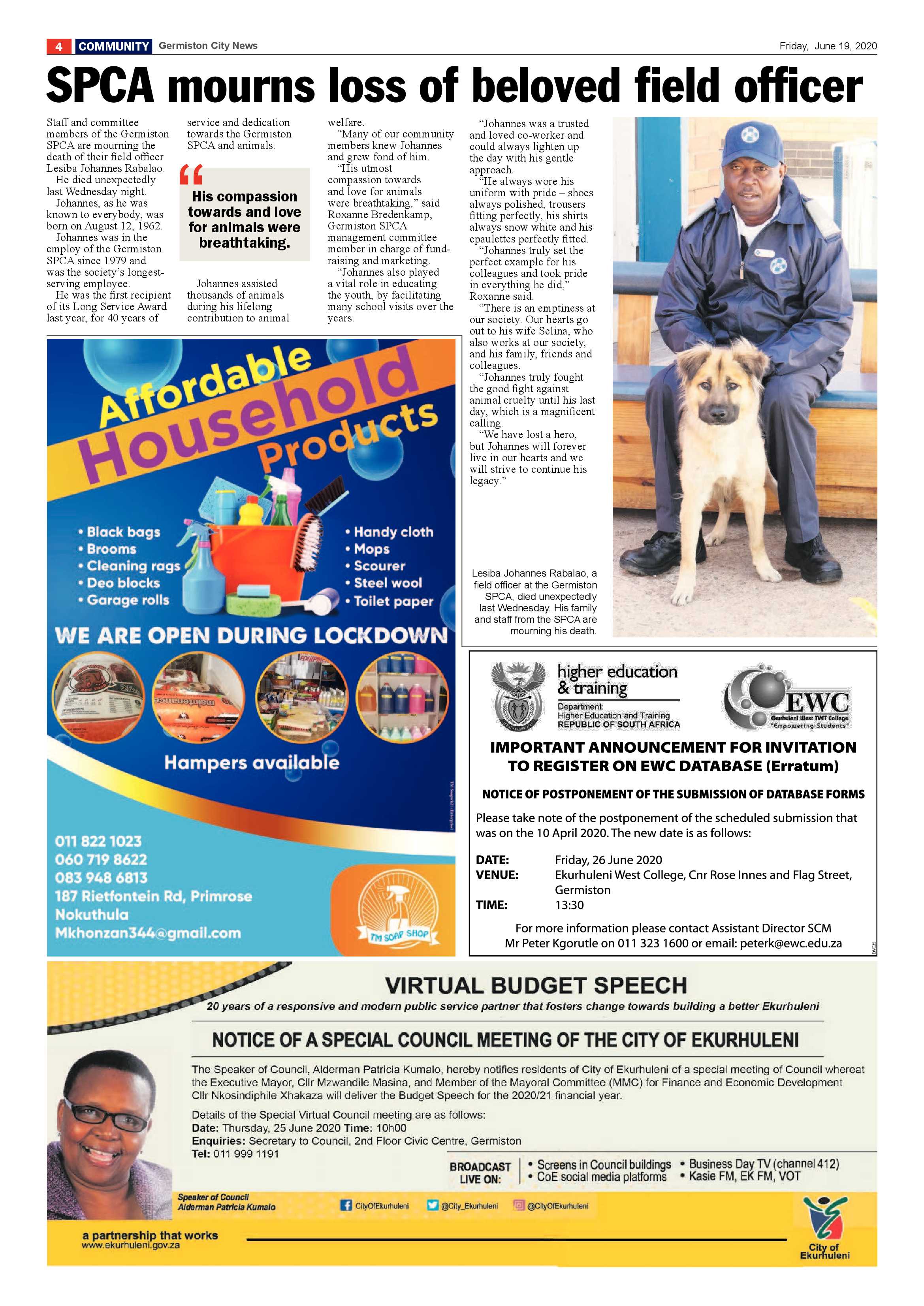 Germiston City News 17 June 2020 page 4