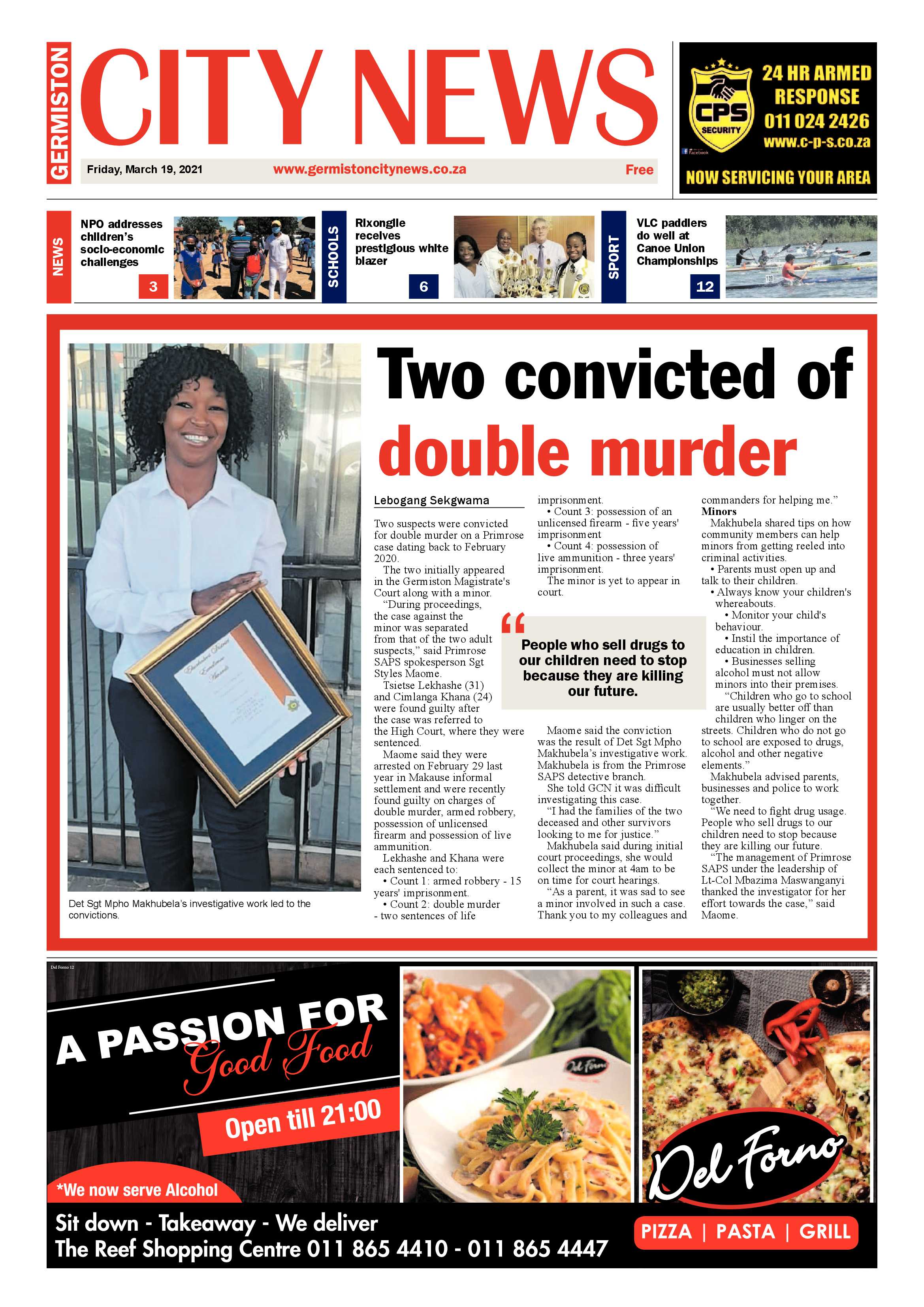 Germiston City News 17 March 2021 page 1