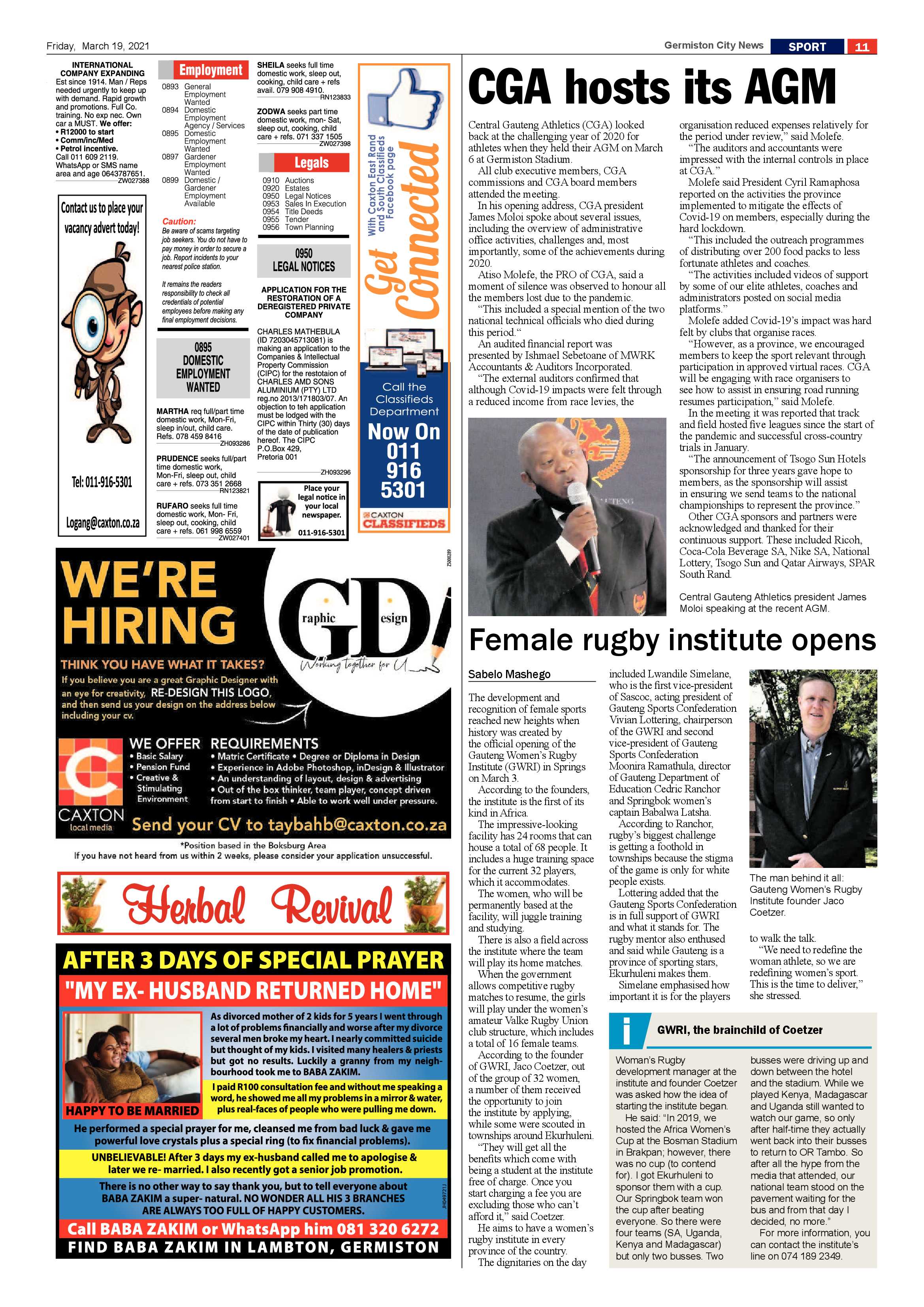 Germiston City News 17 March 2021 page 11