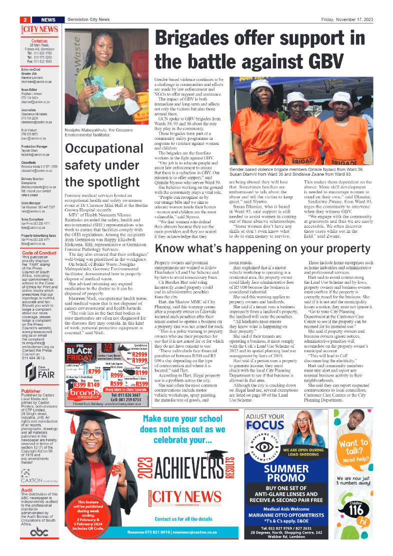 Germiston City News 17 November 2023 page 2