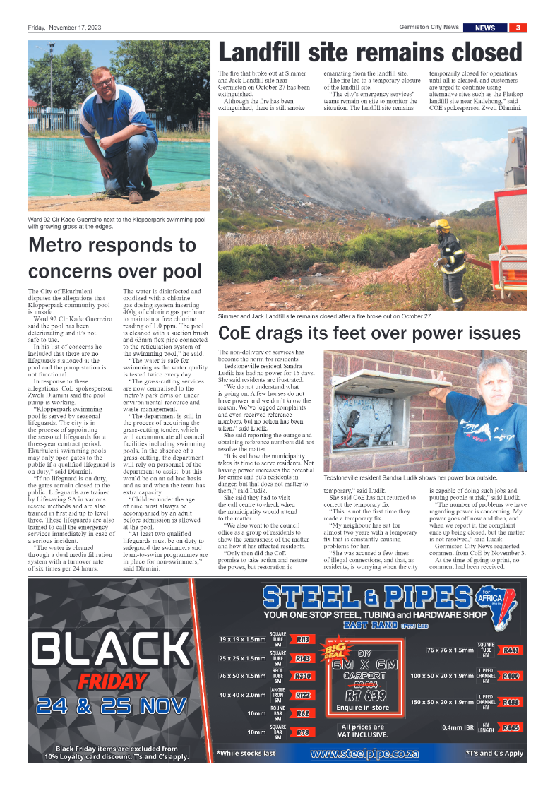 Germiston City News 17 November 2023 page 3