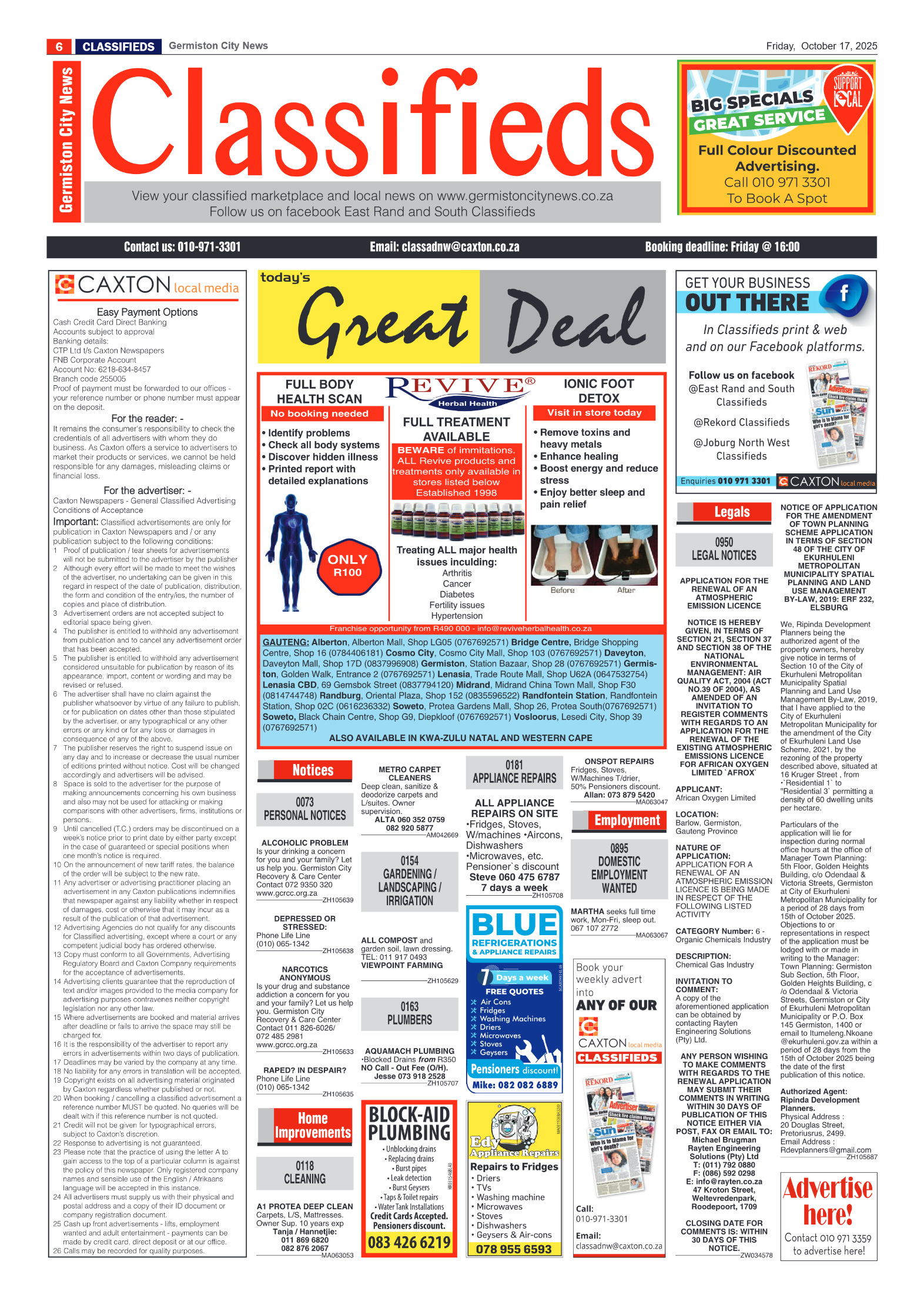 Germiston City News 17 October 2025 page 6