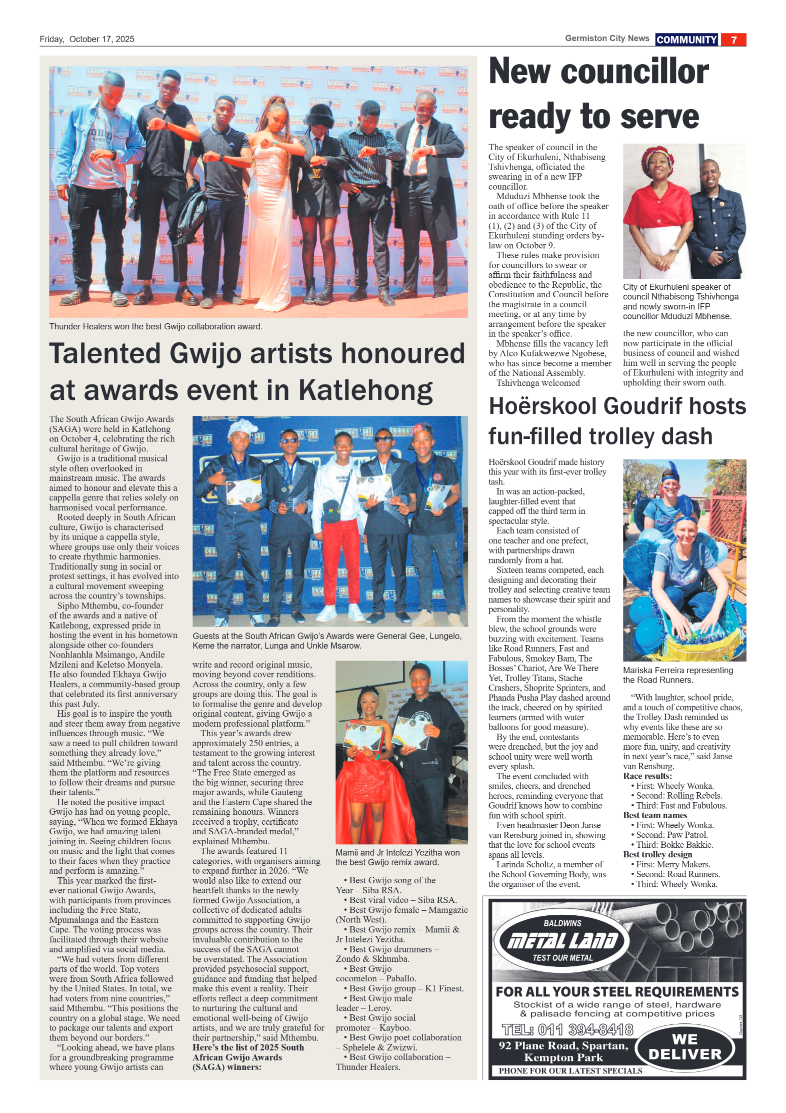 Germiston City News 17 October 2025 page 7