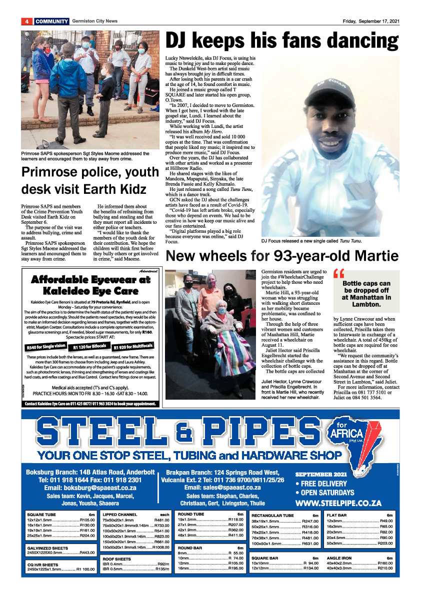 Germiston City News 17 September 2021 page 4