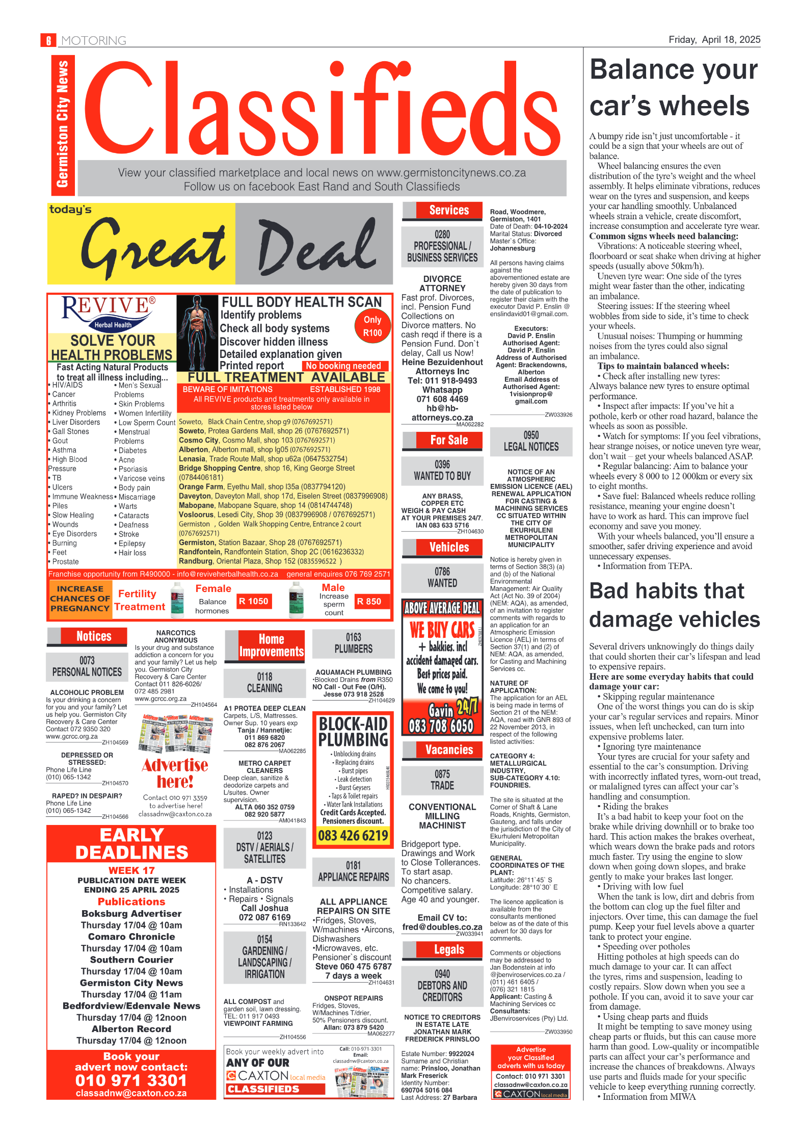 Germiston City News 18 April 2025 page 6
