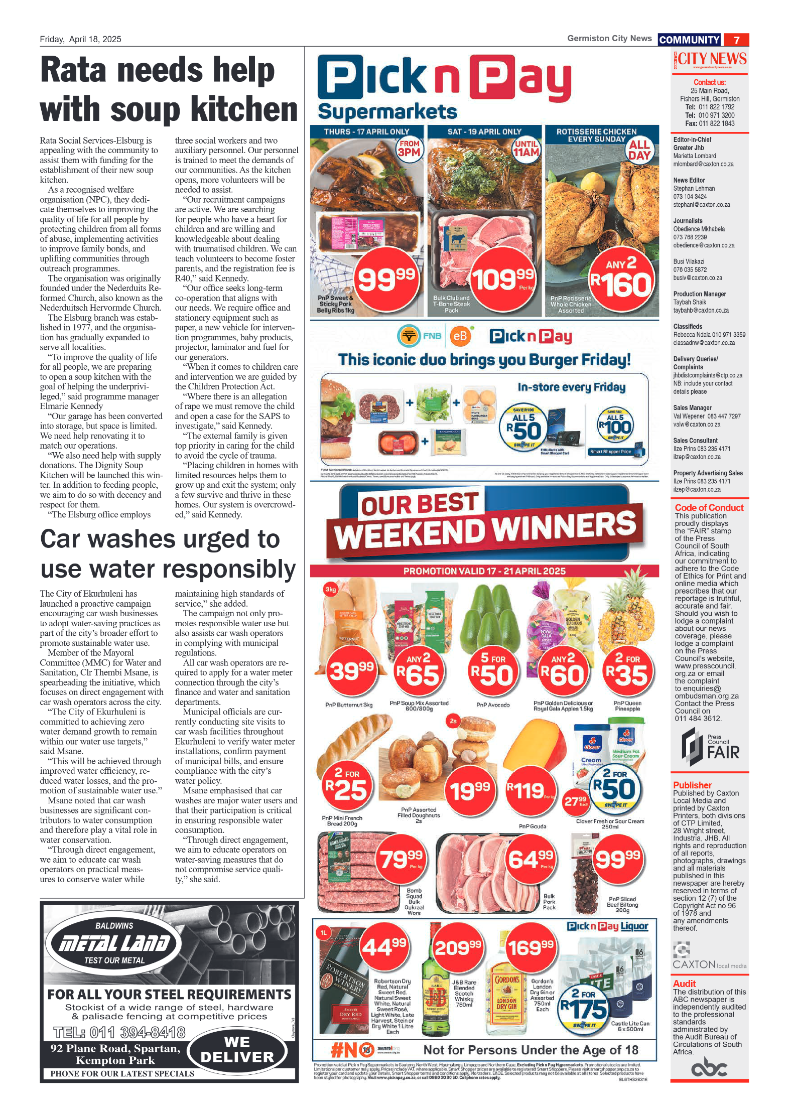 Germiston City News 18 April 2025 page 7