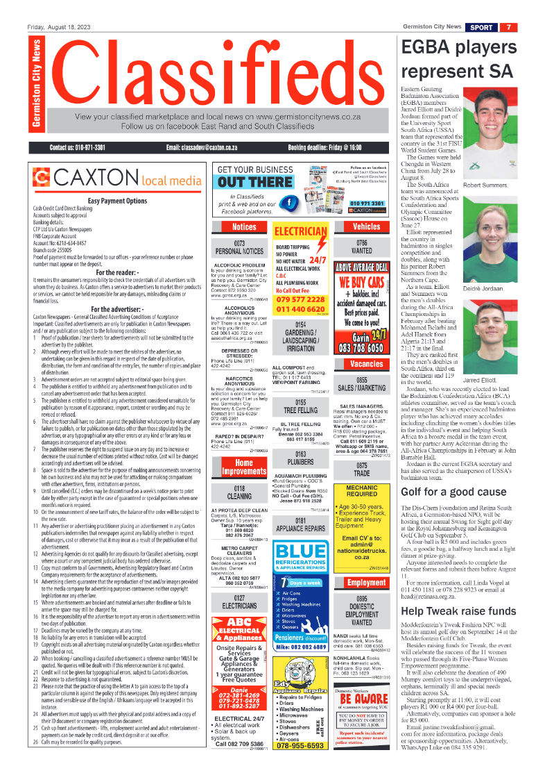 Germiston City News 18 August 2023 page 7