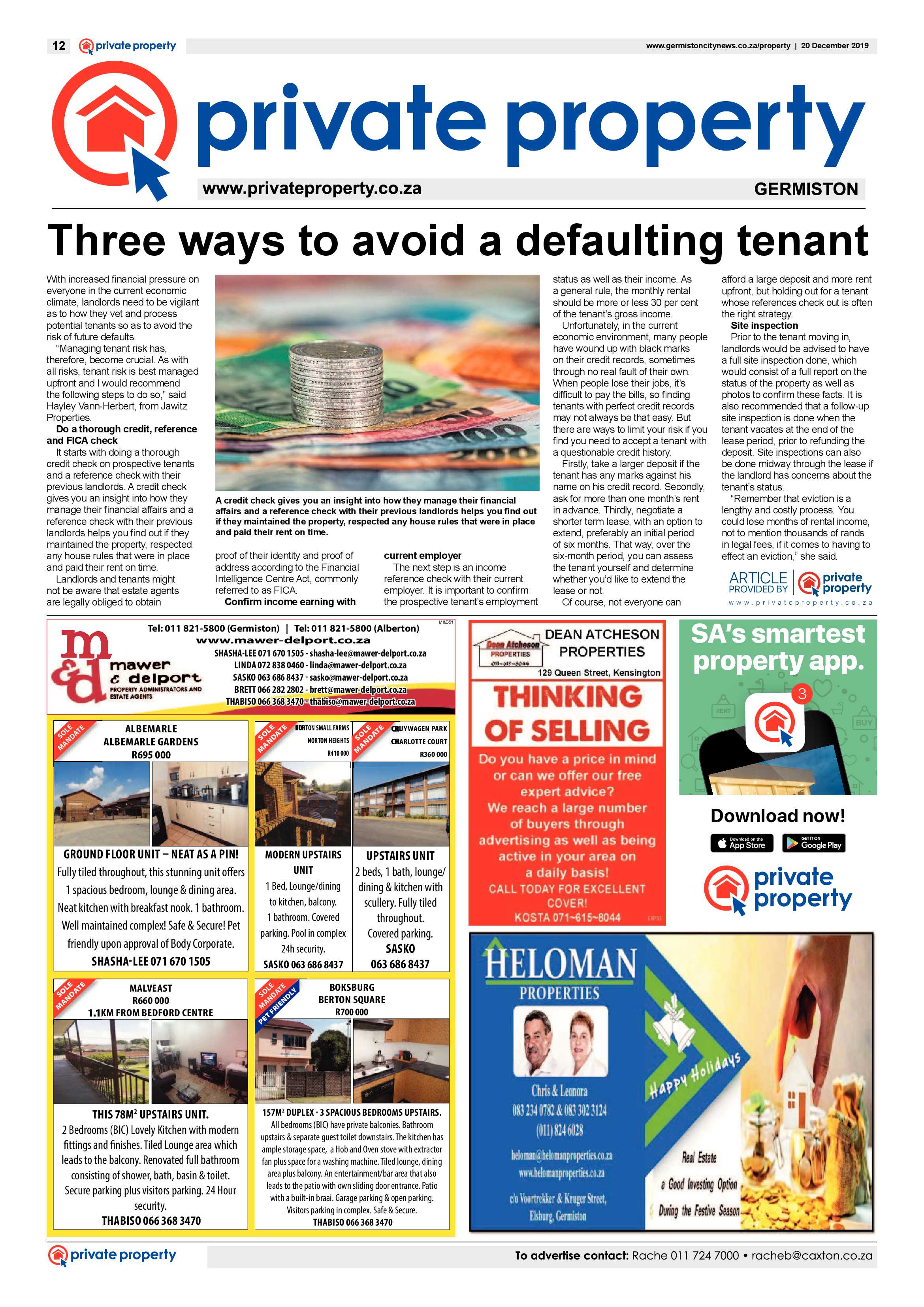 Germiston City News 18 December 2019 page 12