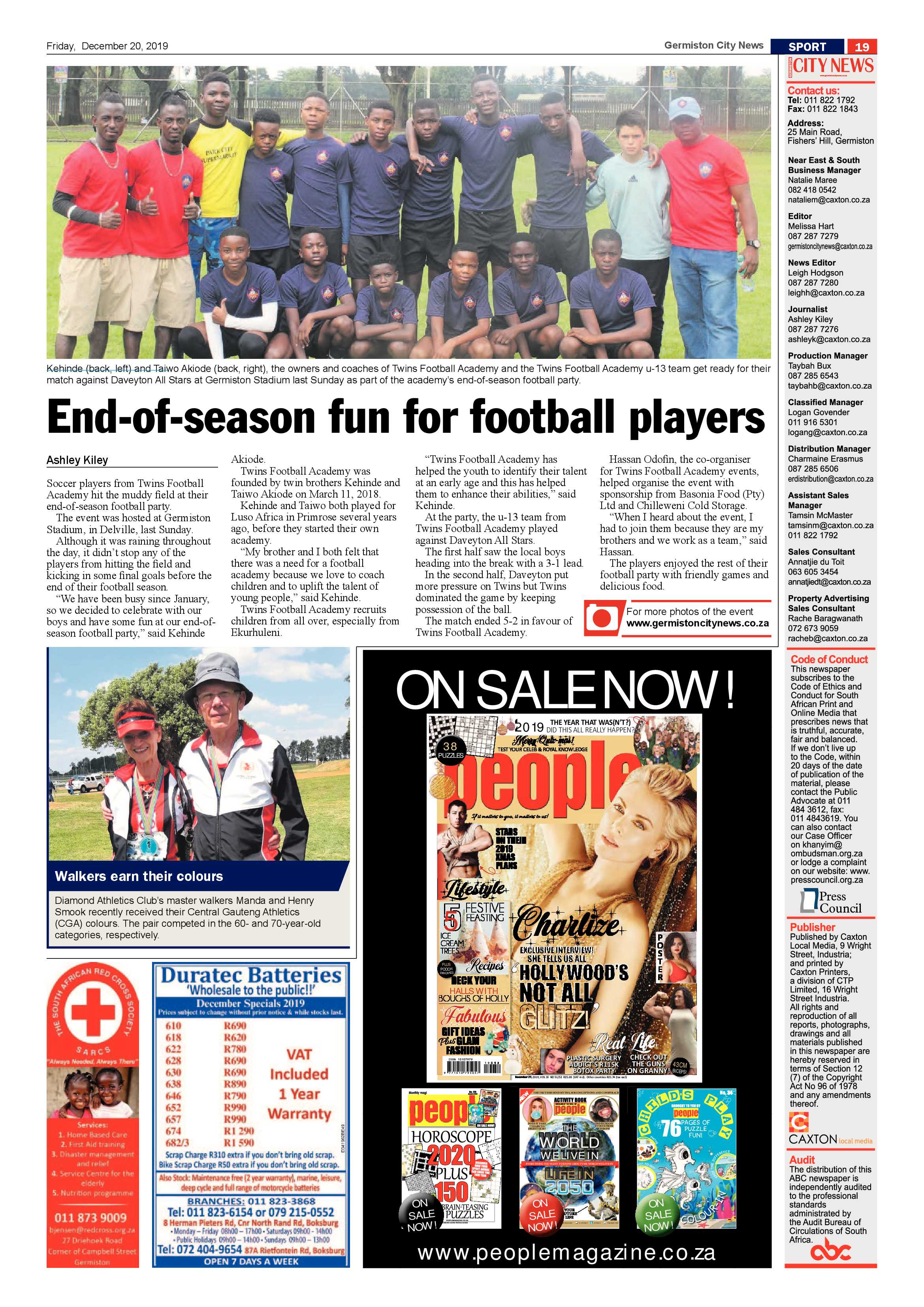 Germiston City News 18 December 2019 page 19