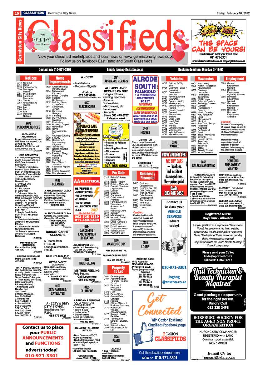 Germiston City News 18 February 2022 page 12