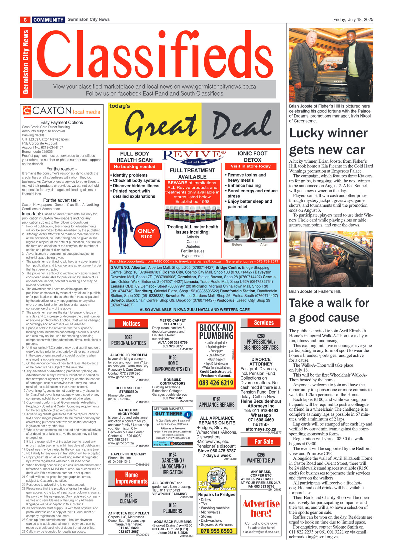 Germiston City News 18 July 2025 page 6