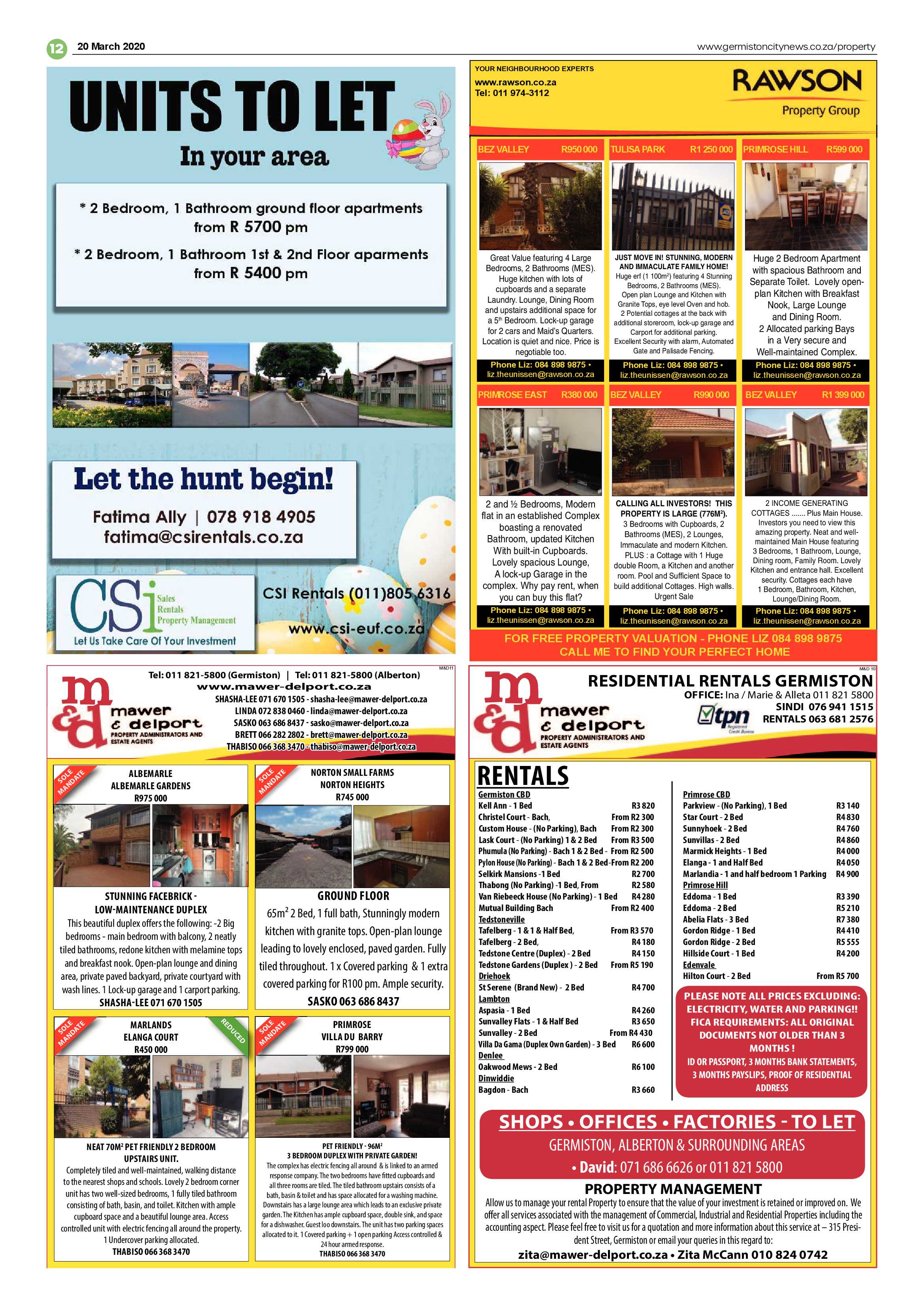 Germiston City News 18 March 2020 page 12