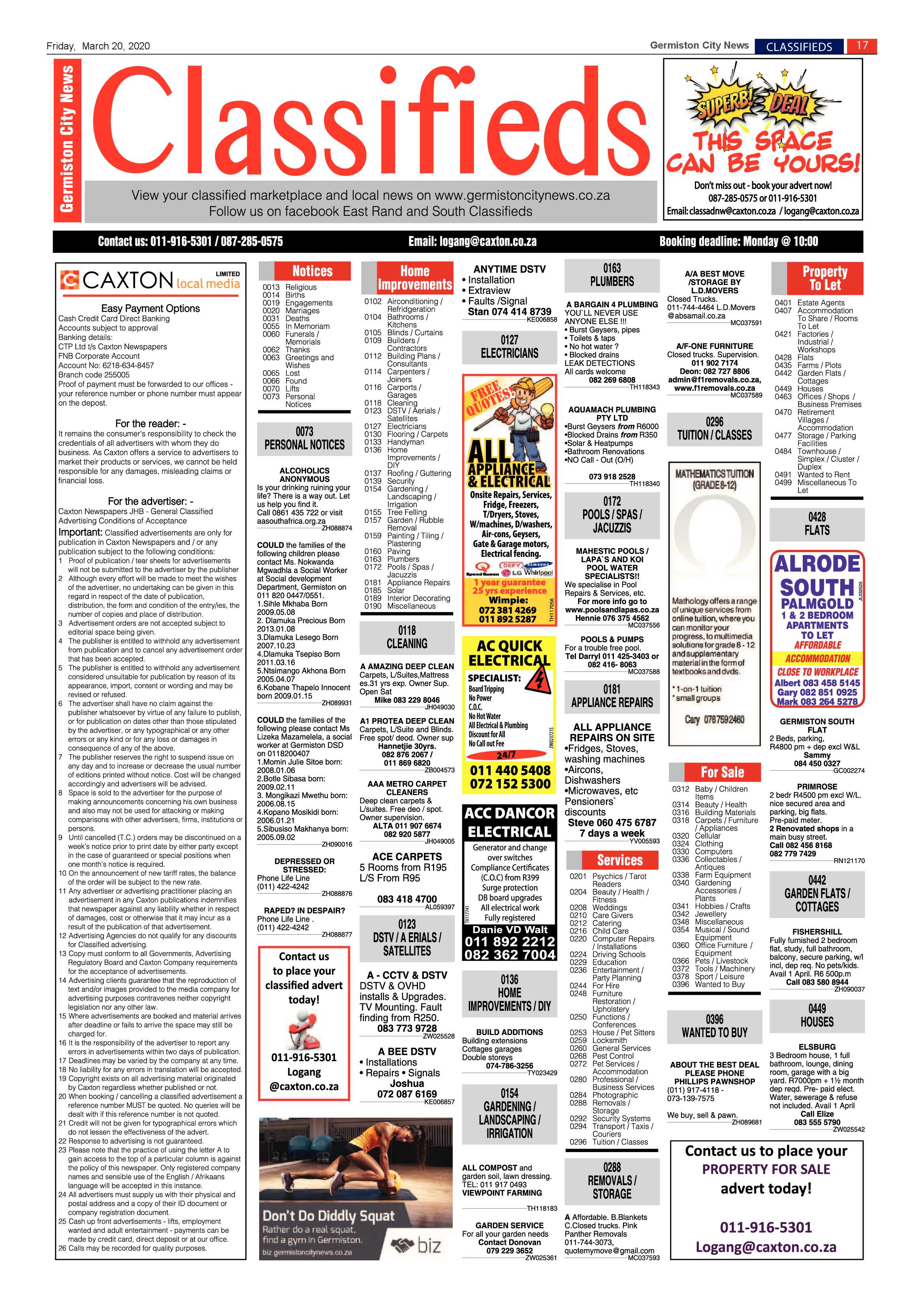 Germiston City News 18 March 2020 page 17