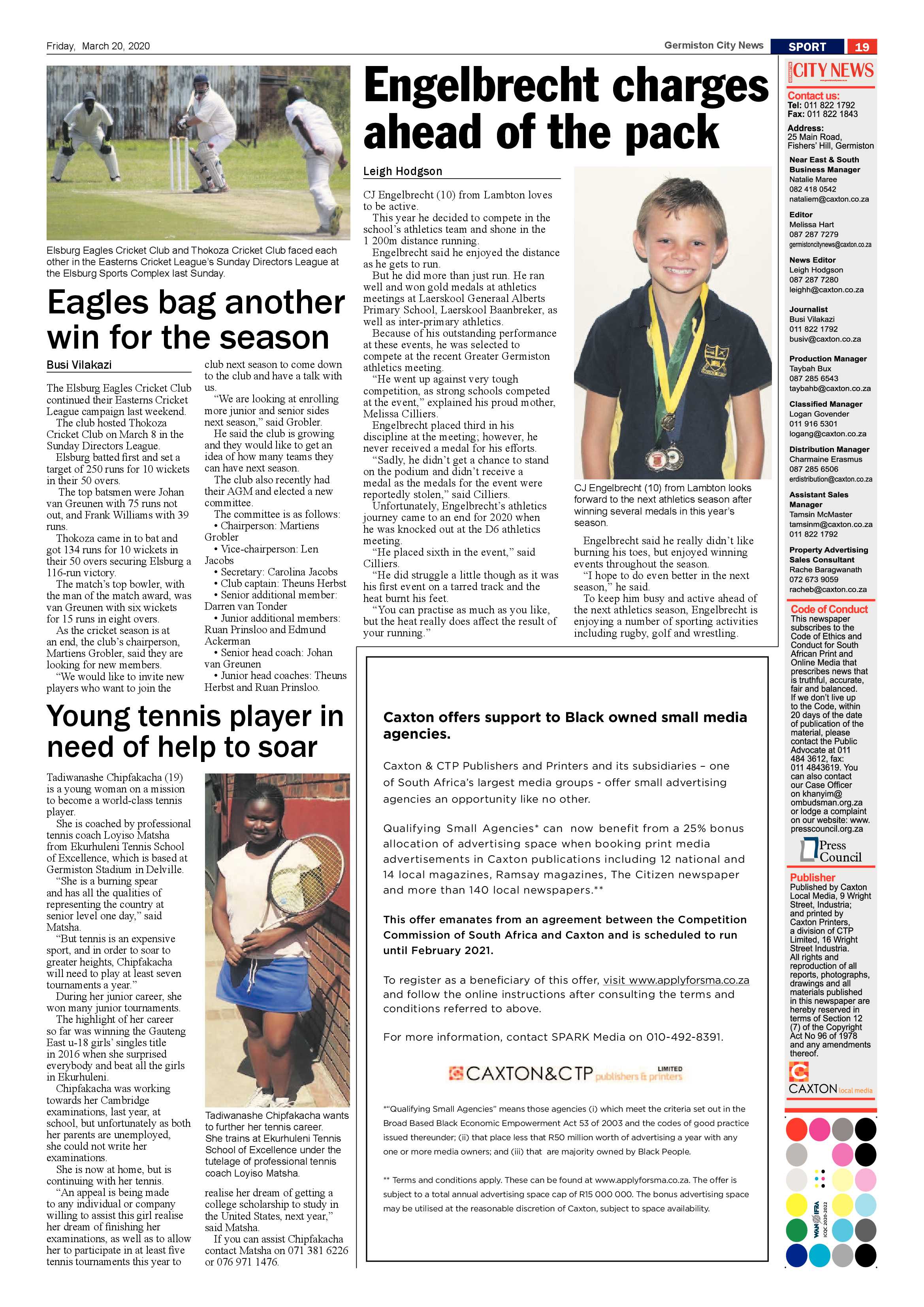 Germiston City News 18 March 2020 page 19
