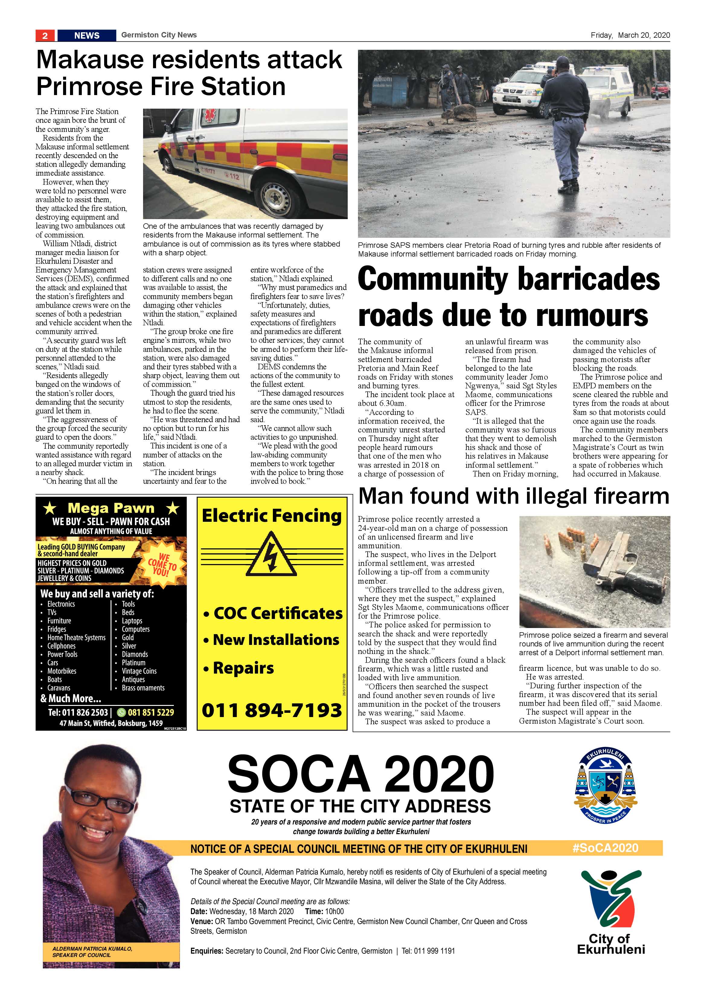 Germiston City News 18 March 2020 page 2