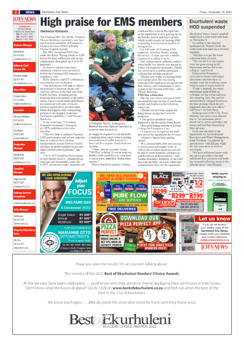 Germiston City News 18 Nov 2022 page 2