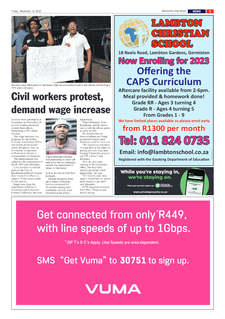 Germiston City News 18 Nov 2022 page 3