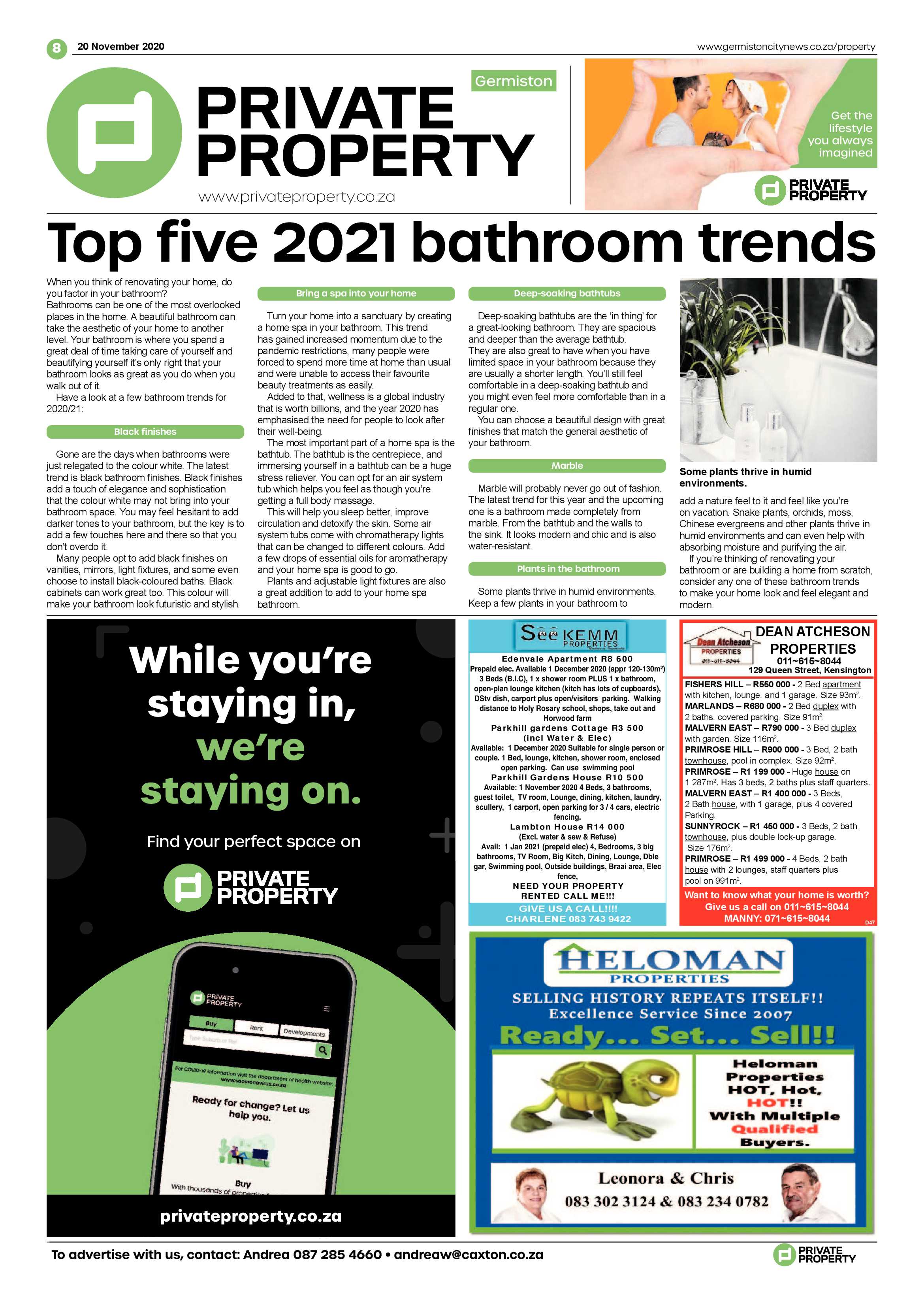 Germiston City News 18 November  2020 page 8