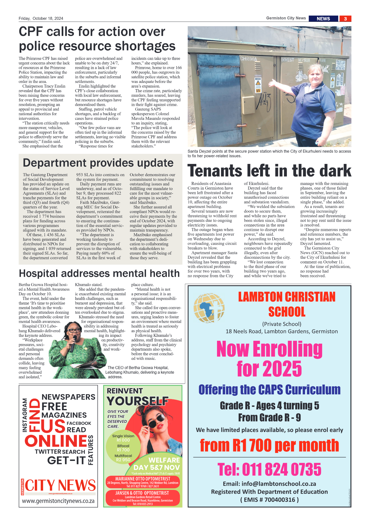 Germiston City News 18 October 2024 page 3