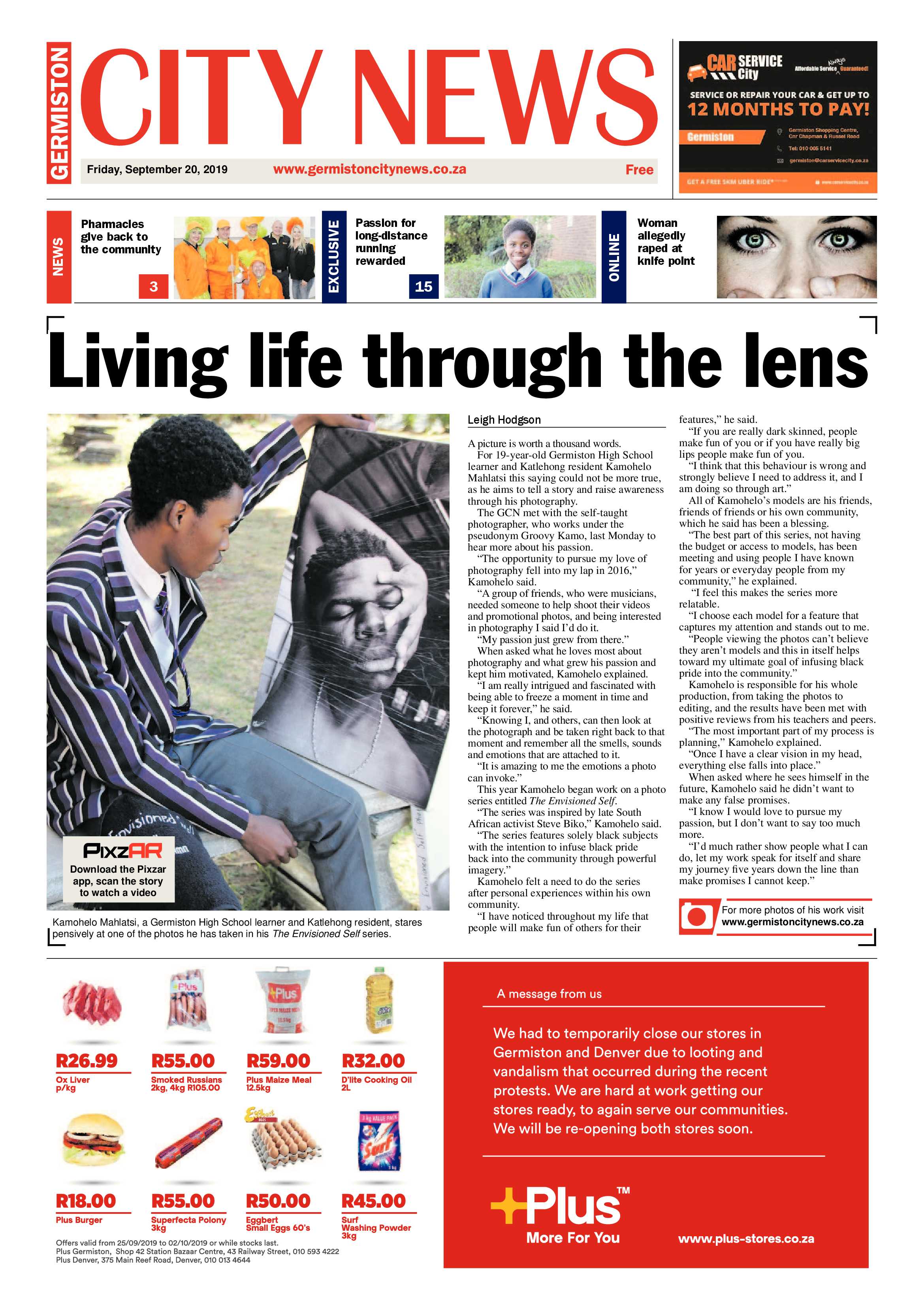 Germiston City News 18 September 2019 page 1