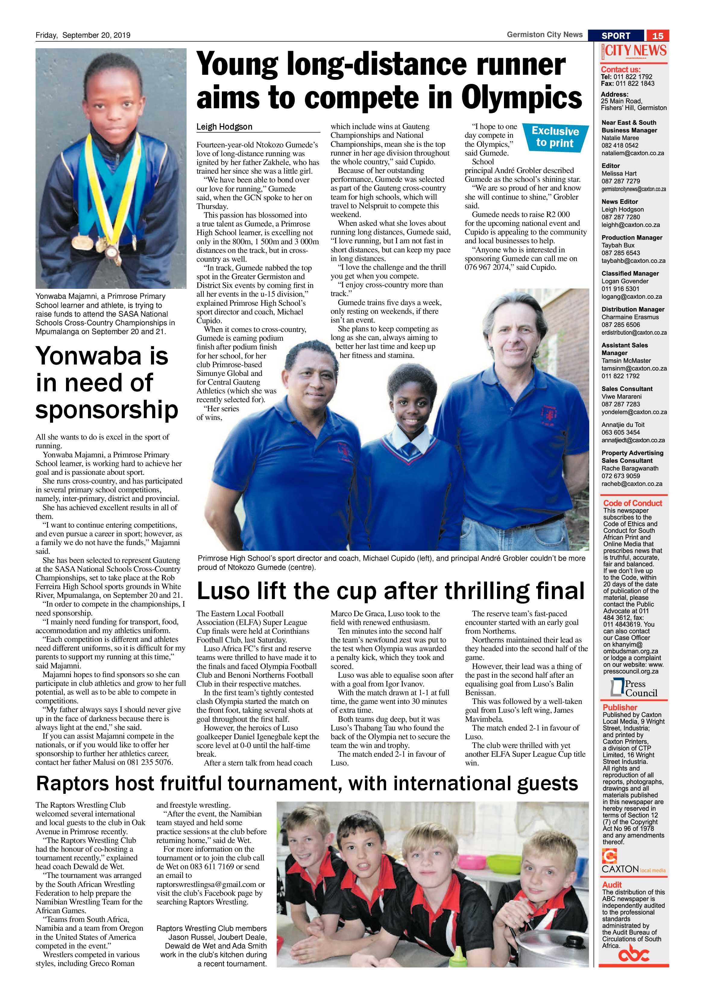 Germiston City News 18 September 2019 page 15