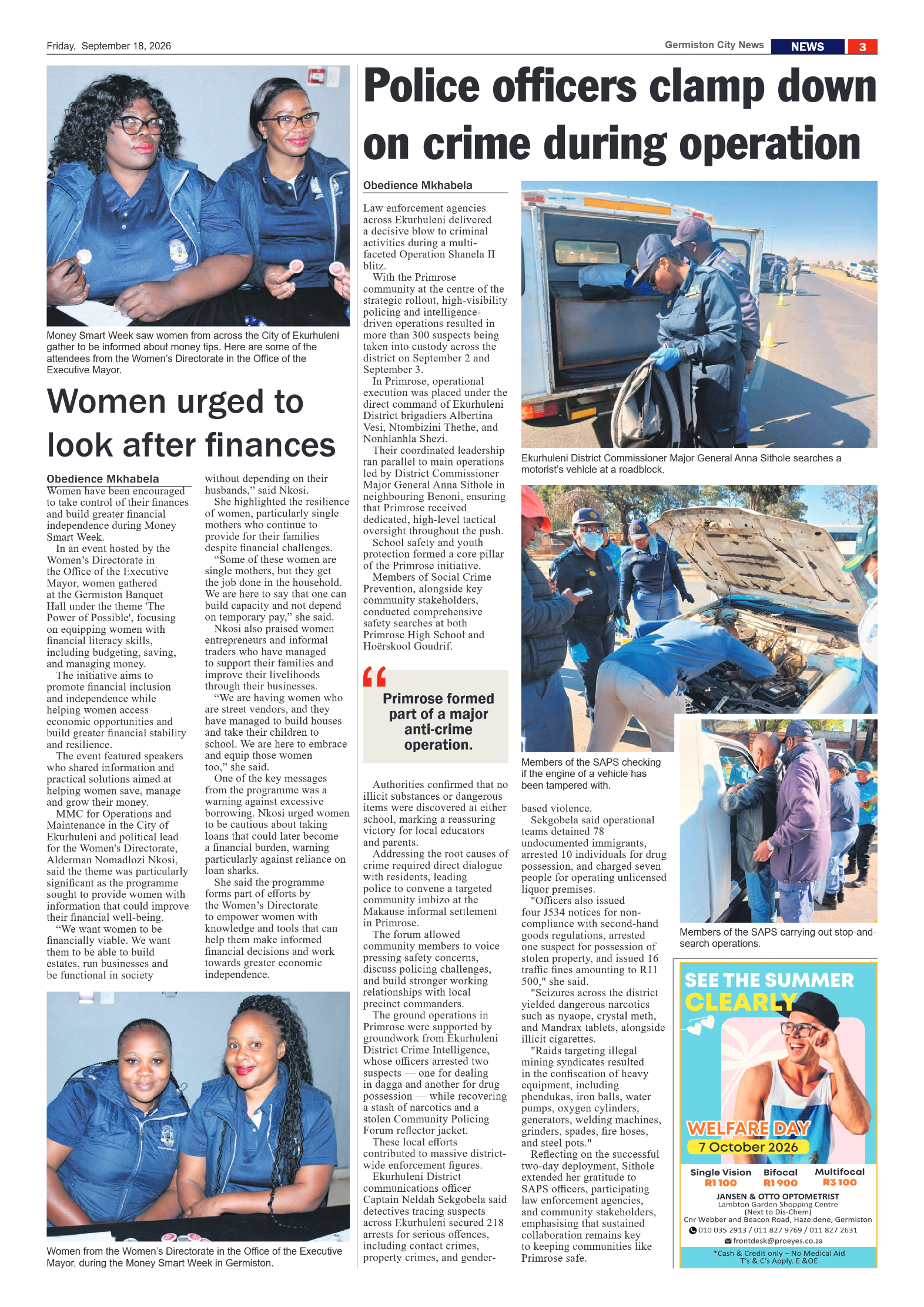 Germiston City News 18 September 2026 page 3