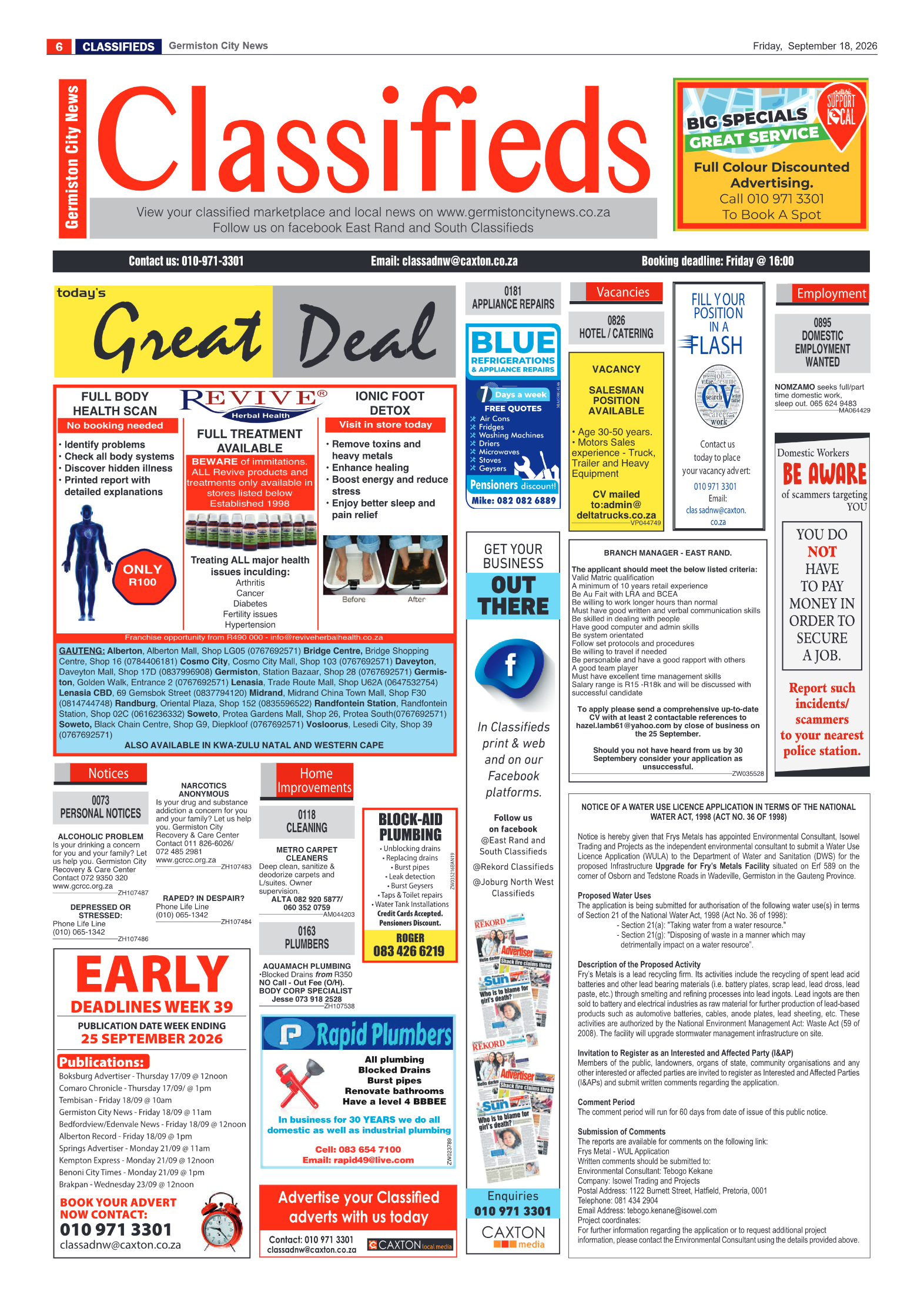 Germiston City News 18 September 2026 page 6