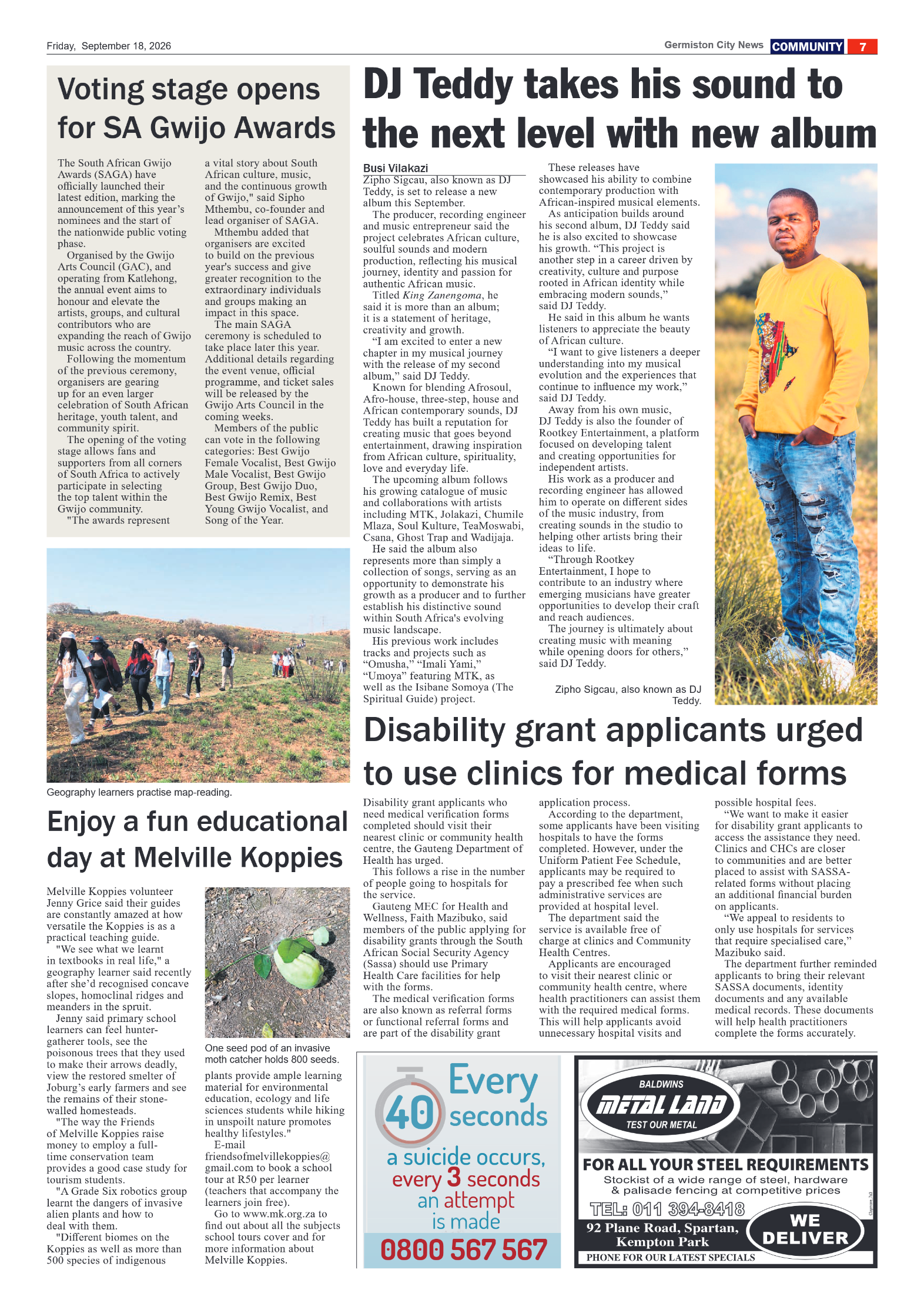 Germiston City News 18 September 2026 page 7