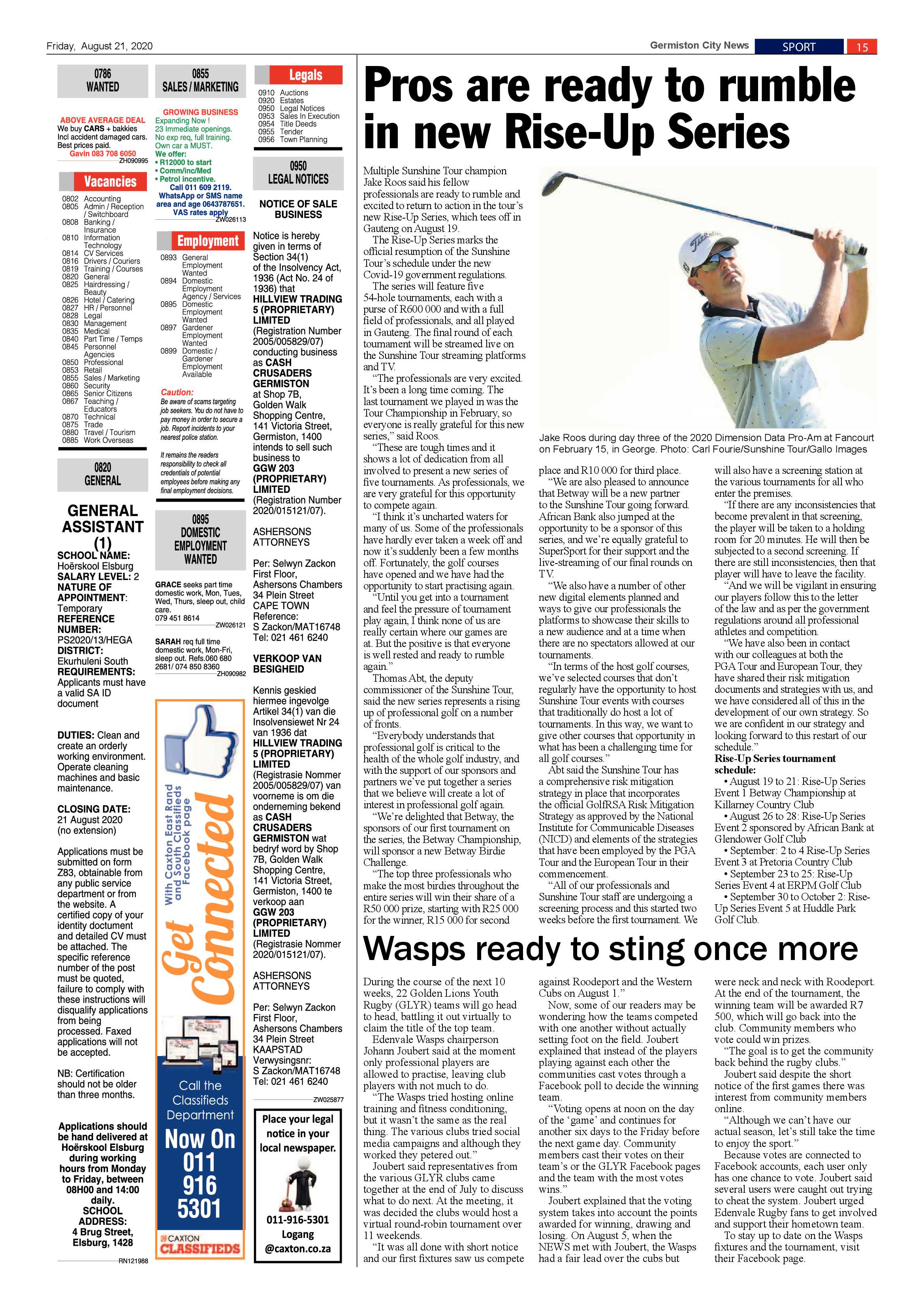 Germiston City News 19 August 2020 page 15