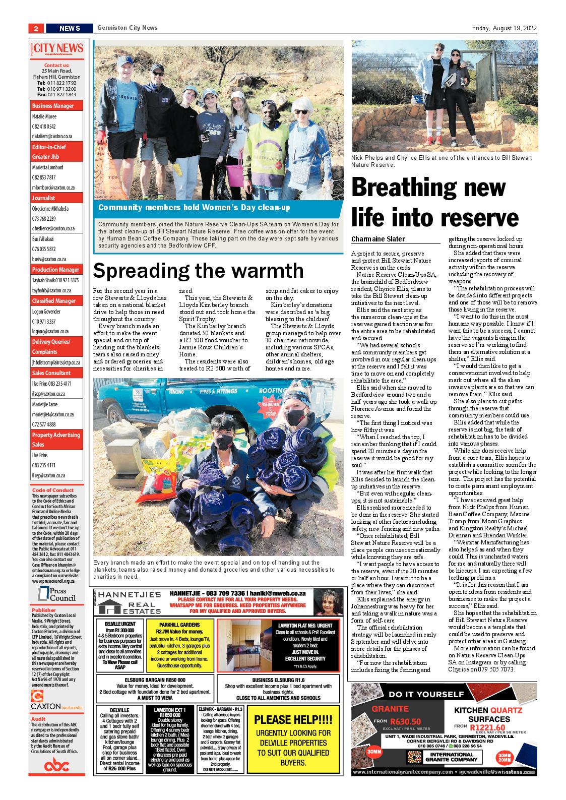 Germiston City News 19 August 2022 page 2