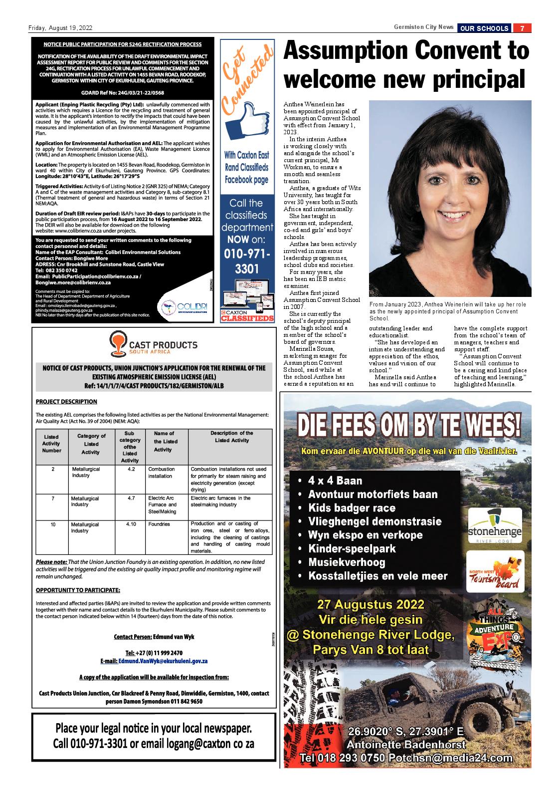 Germiston City News 19 August 2022 page 7