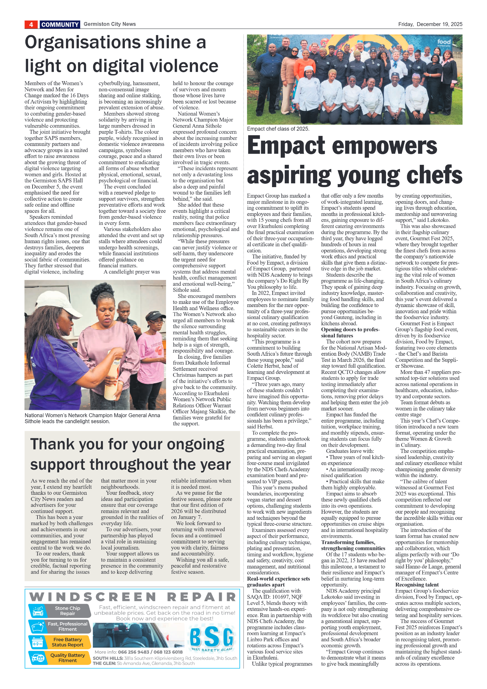 Germiston City News 19 December 2025 page 4