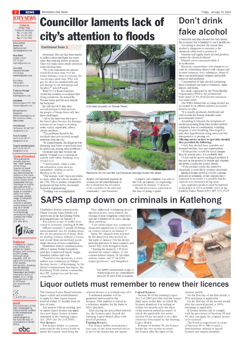 Germiston City News 19 January 2024 page 2