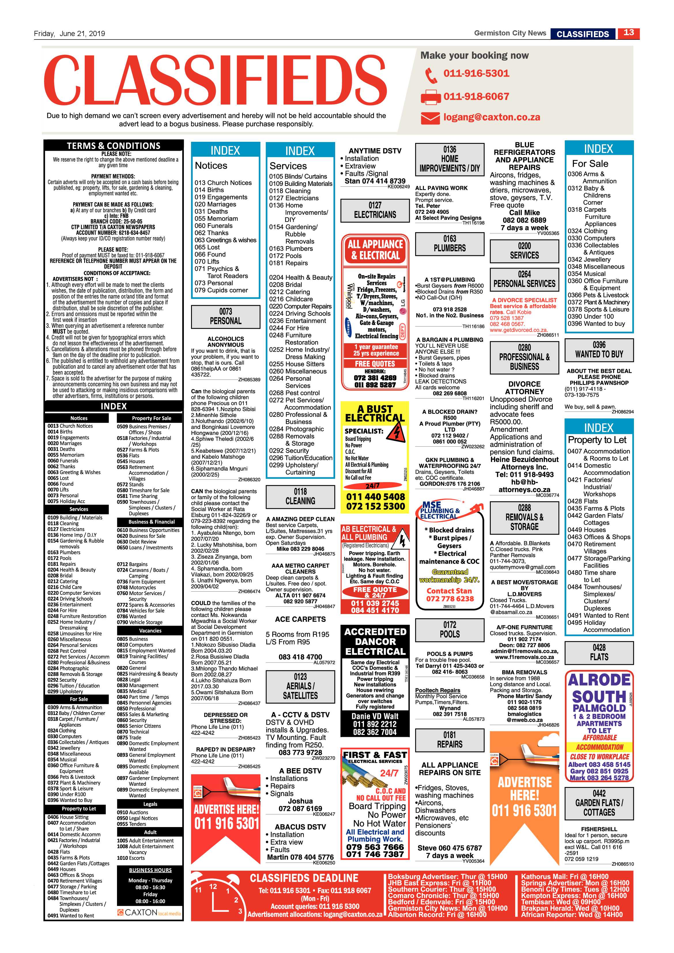 Germiston City News 19 June 2019 page 13