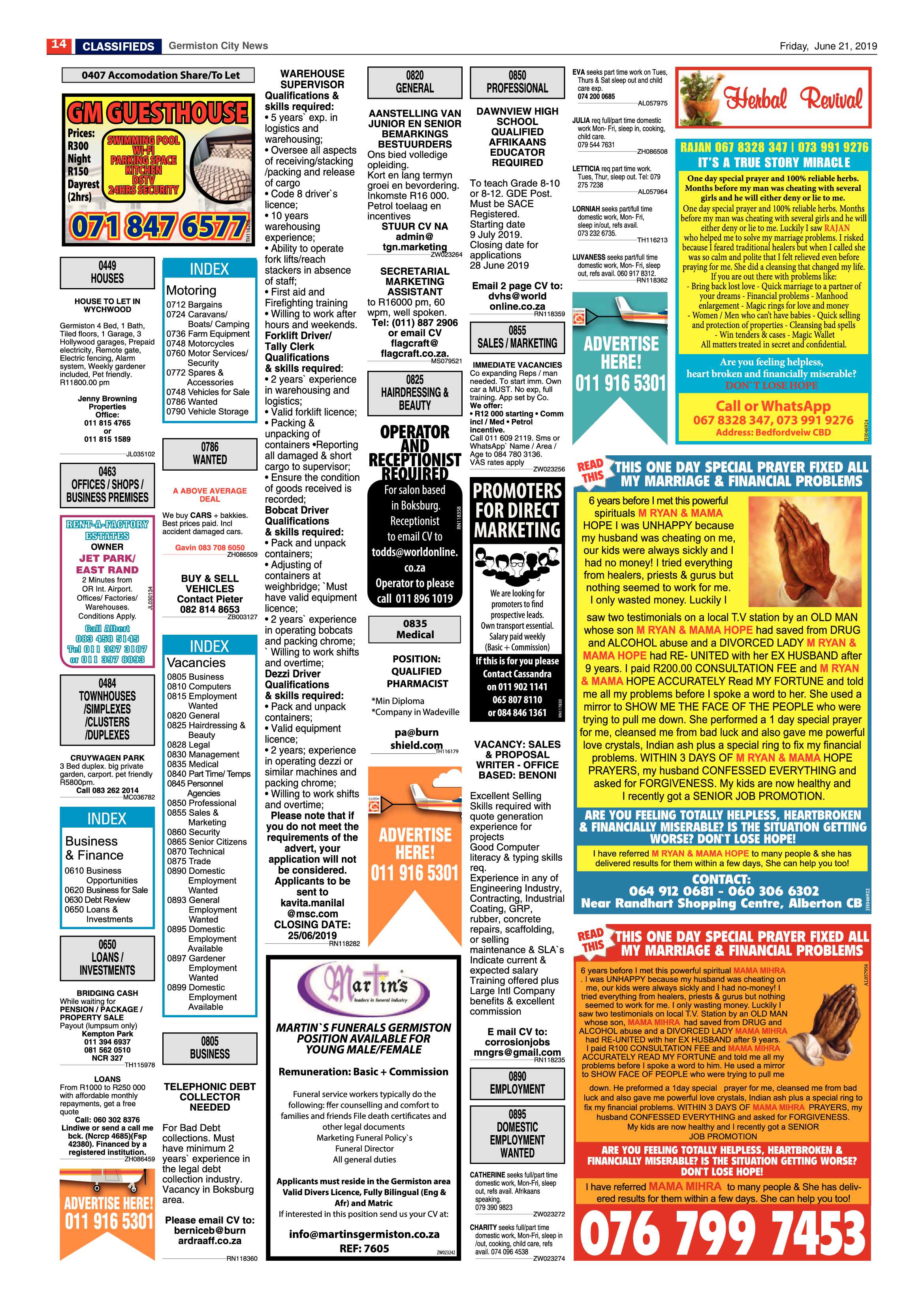 Germiston City News 19 June 2019 page 14