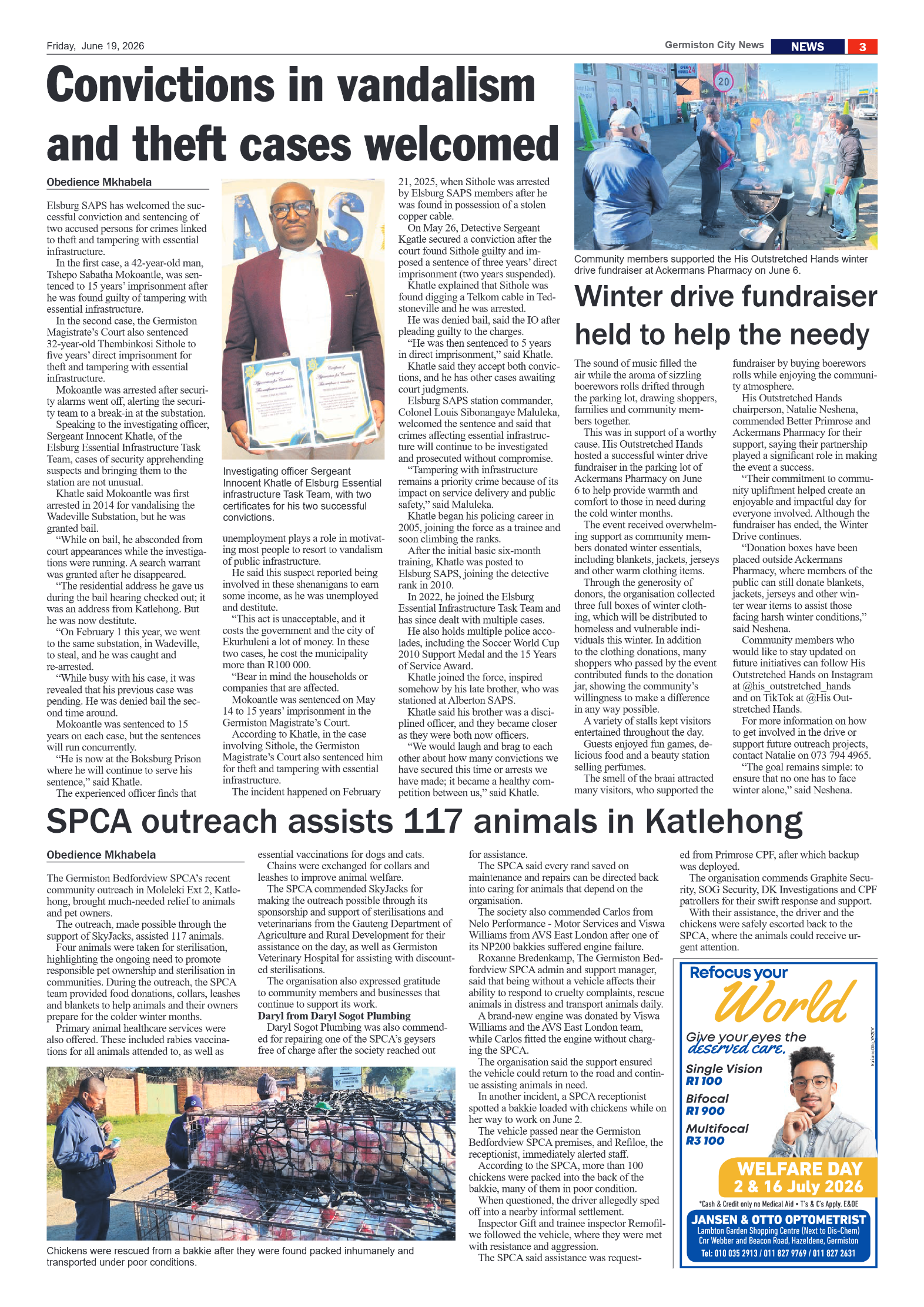 Germiston City News 19 June 2026 page 3