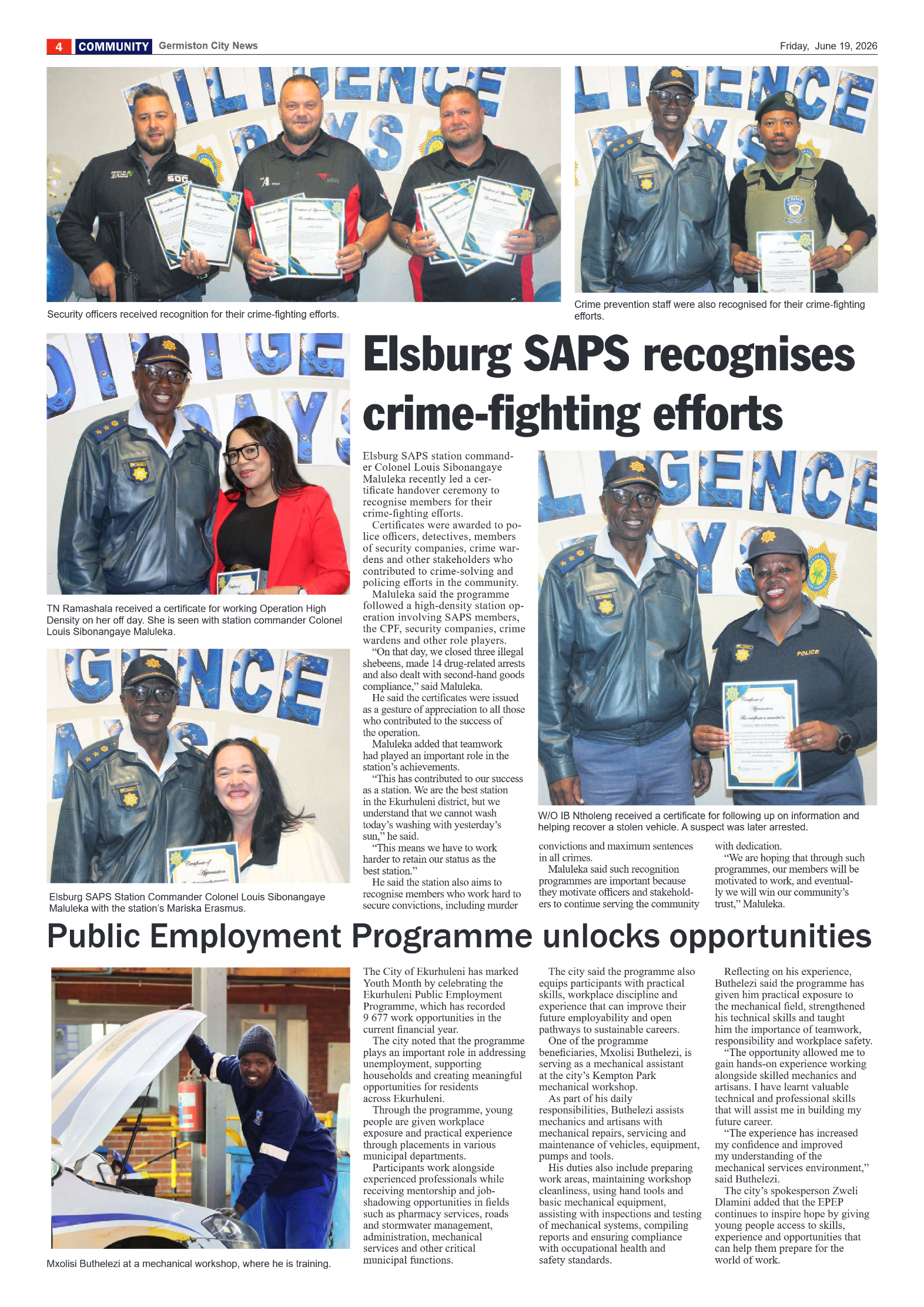 Germiston City News 19 June 2026 page 4