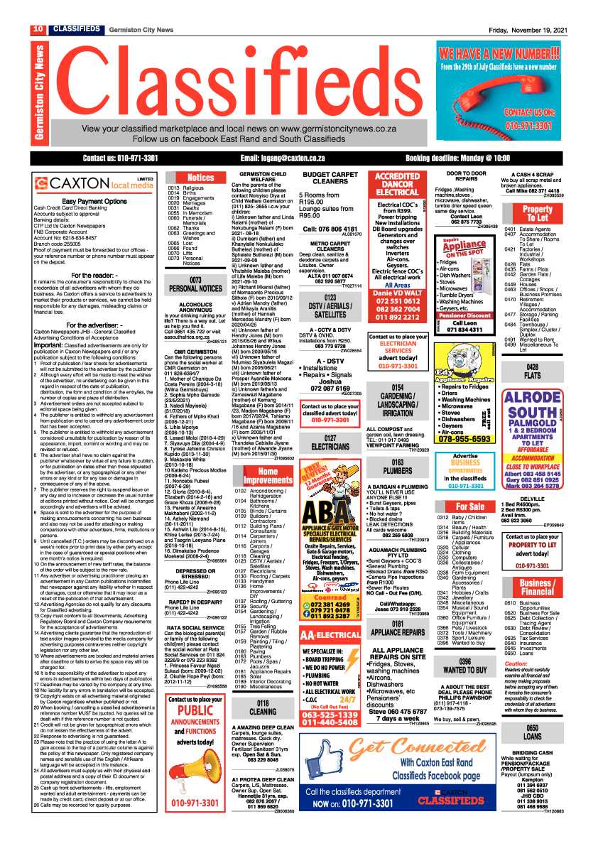 Germiston City News 19 November 2021 page 12