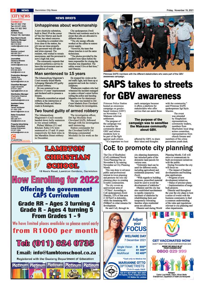 Germiston City News 19 November 2021 page 4