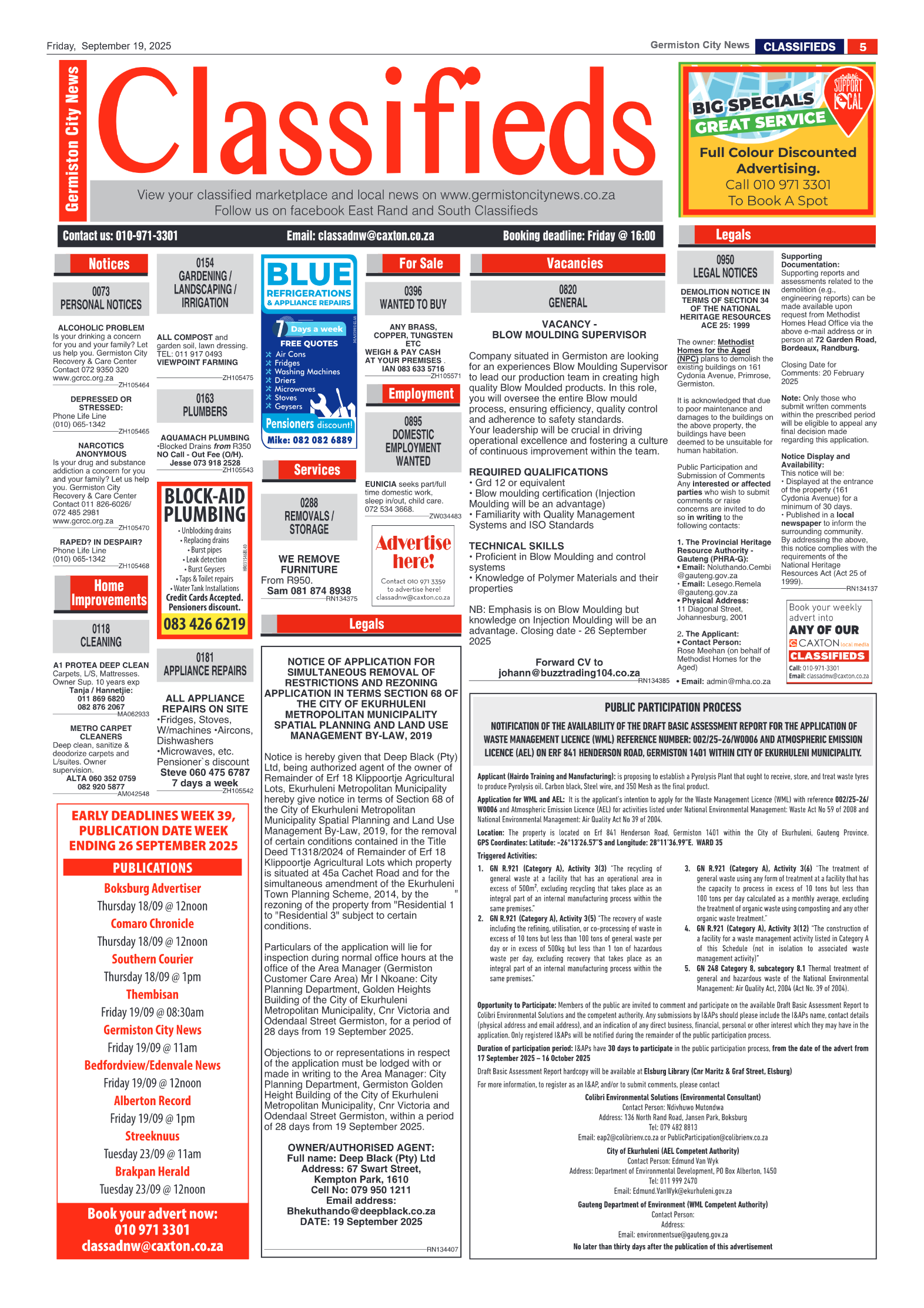 Germiston City News 19 September 2025 page 5