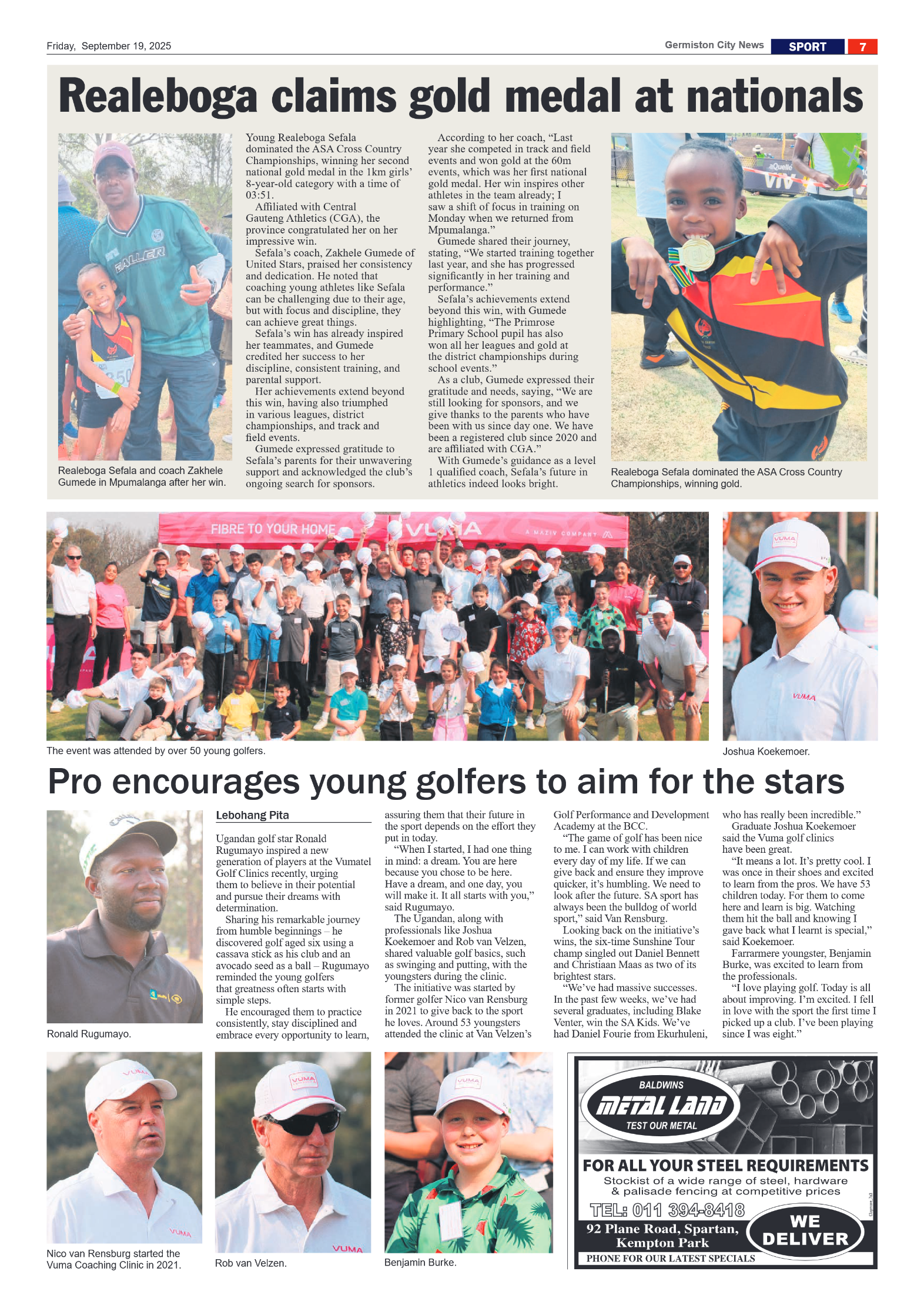 Germiston City News 19 September 2025 page 7