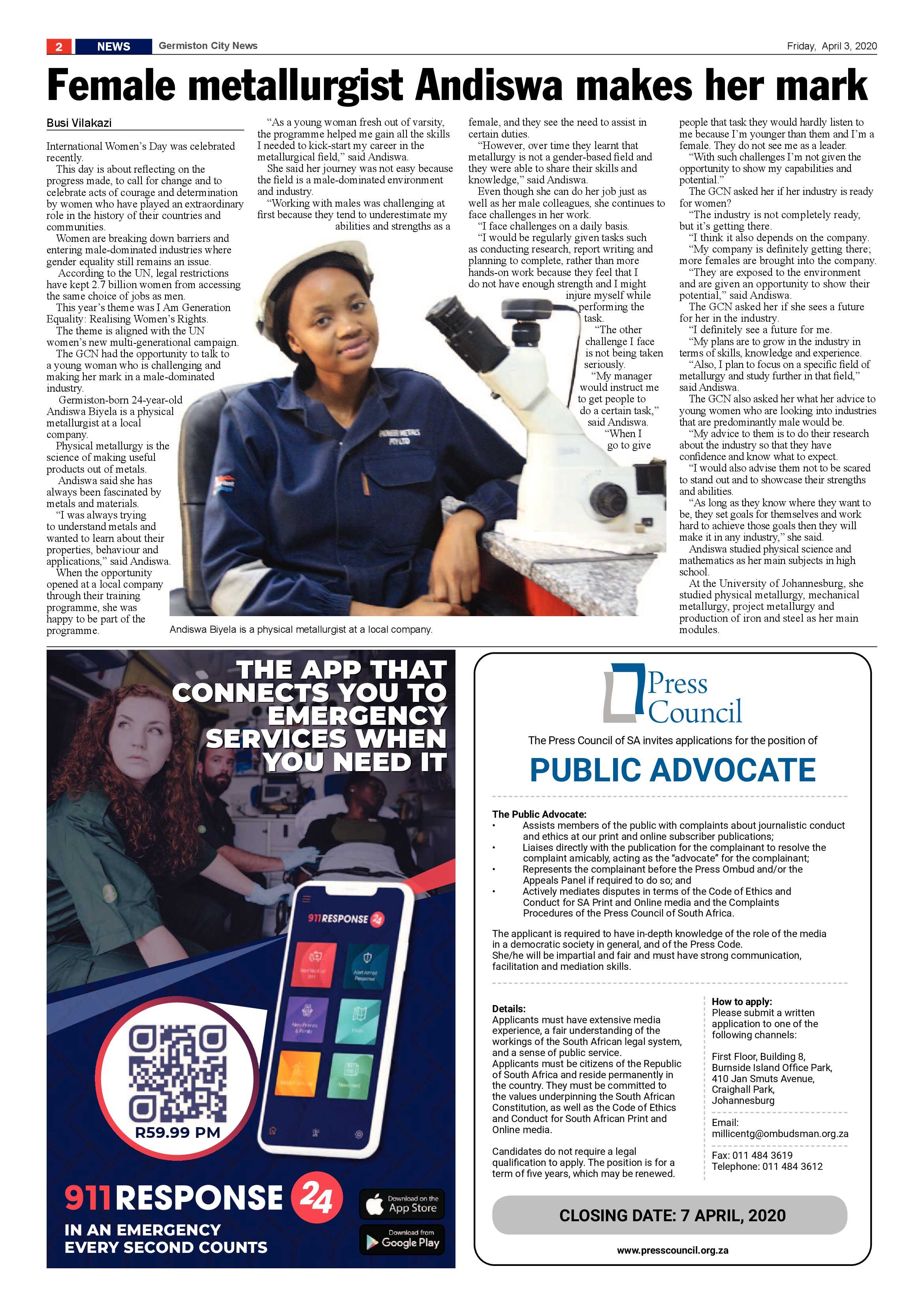 Germiston City News 1 April 2020 page 2