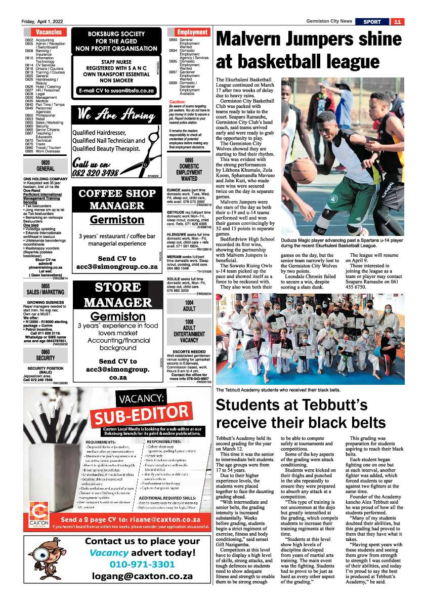 Germiston City News 1 April 2022 page 13