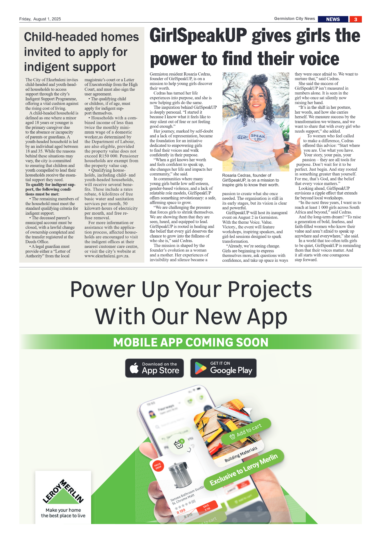 Germiston City News 1 August 2025 page 3
