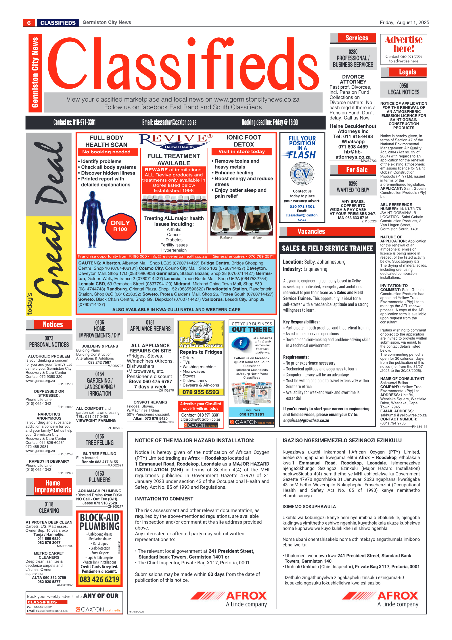 Germiston City News 1 August 2025 page 6