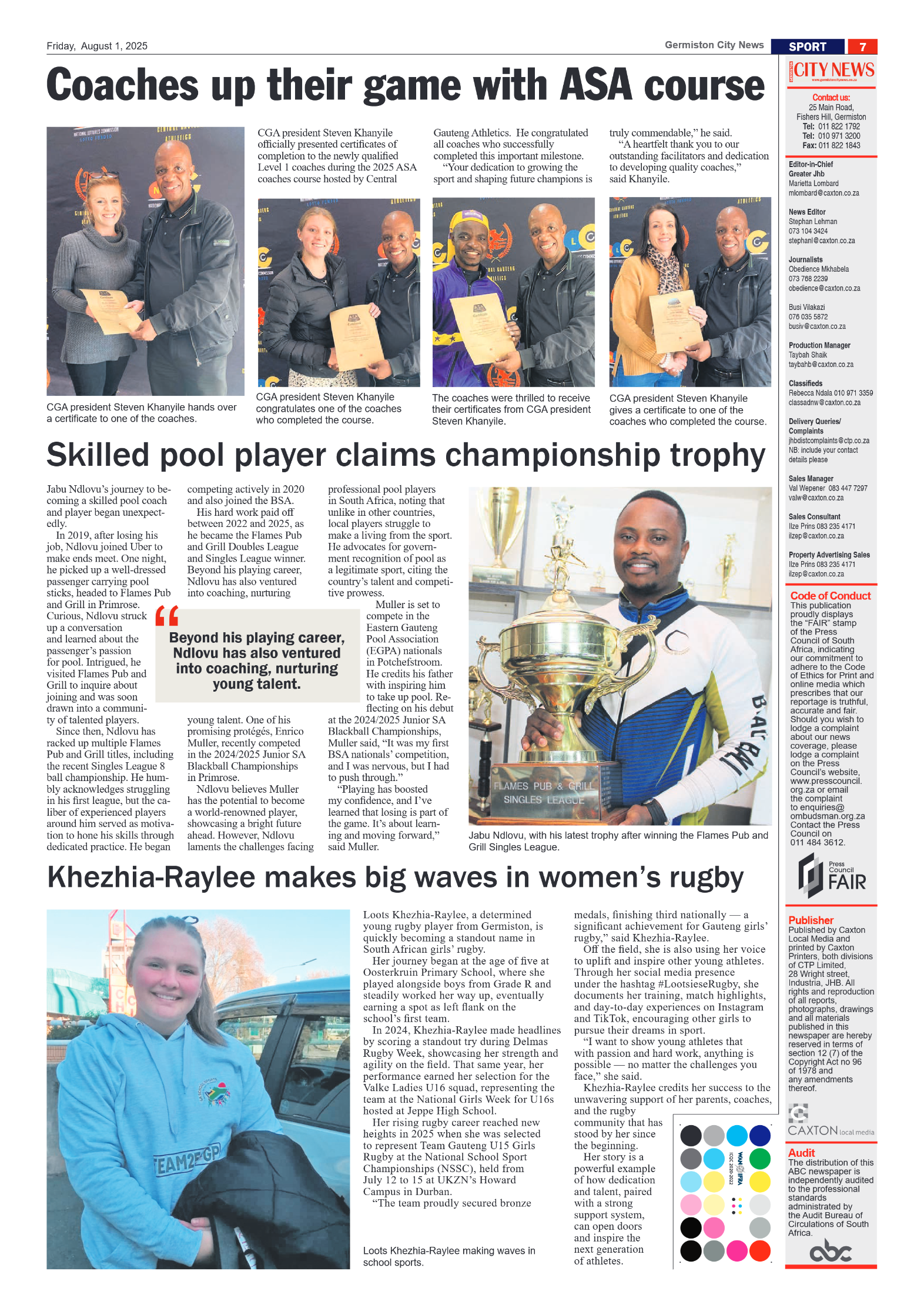 Germiston City News 1 August 2025 page 7