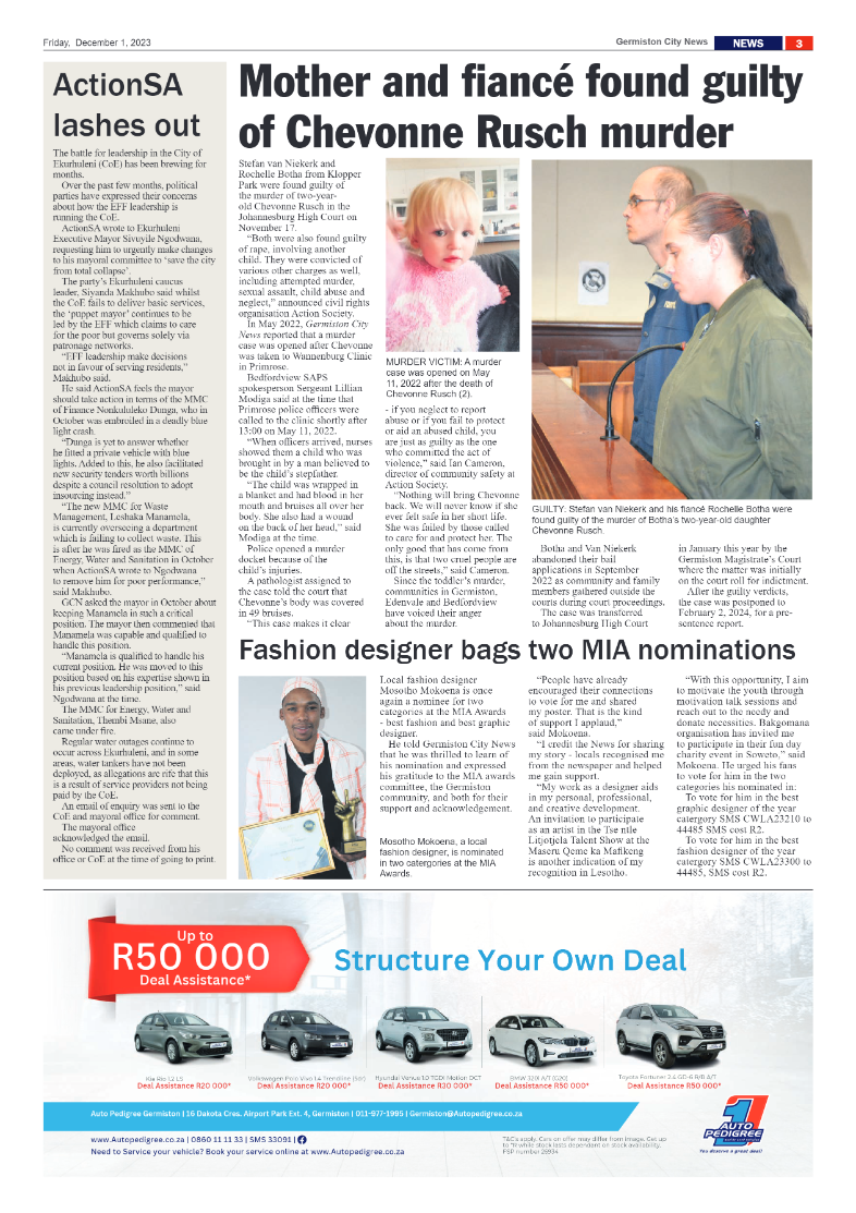 Germiston City News 1 December 2023 page 3